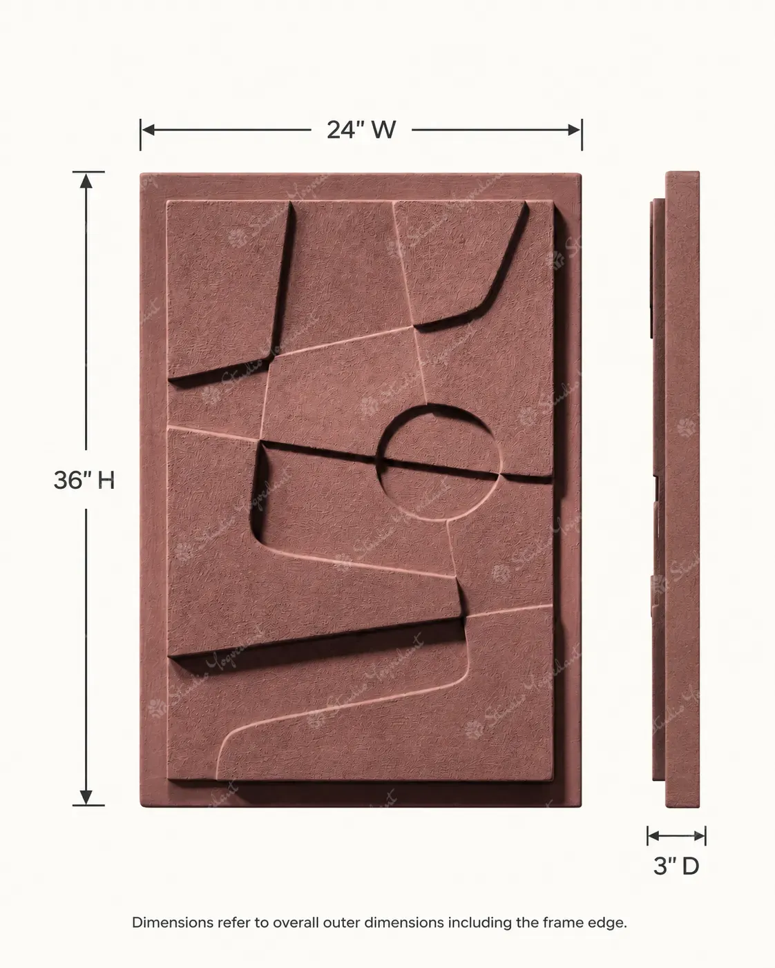 Terracotta Line Relief Panel - Image 5