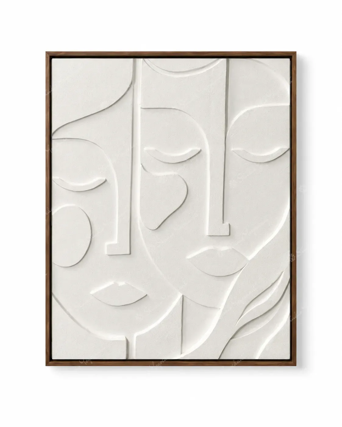 White Rhythm Relief Panel