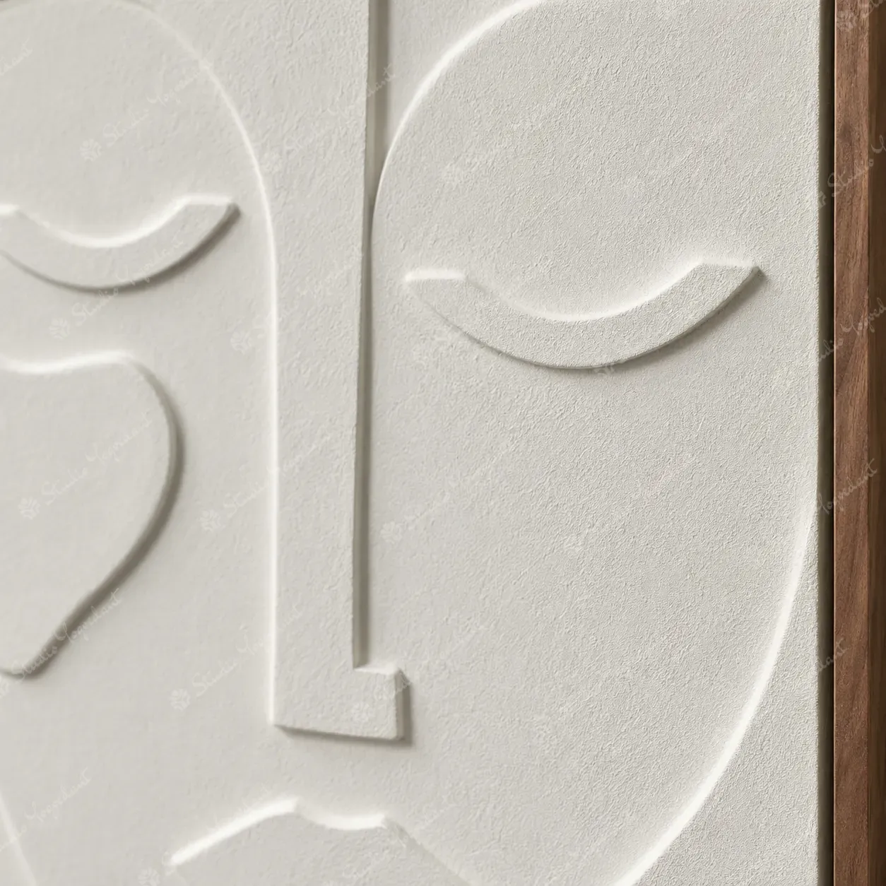 White Rhythm Relief Panel - Image 2