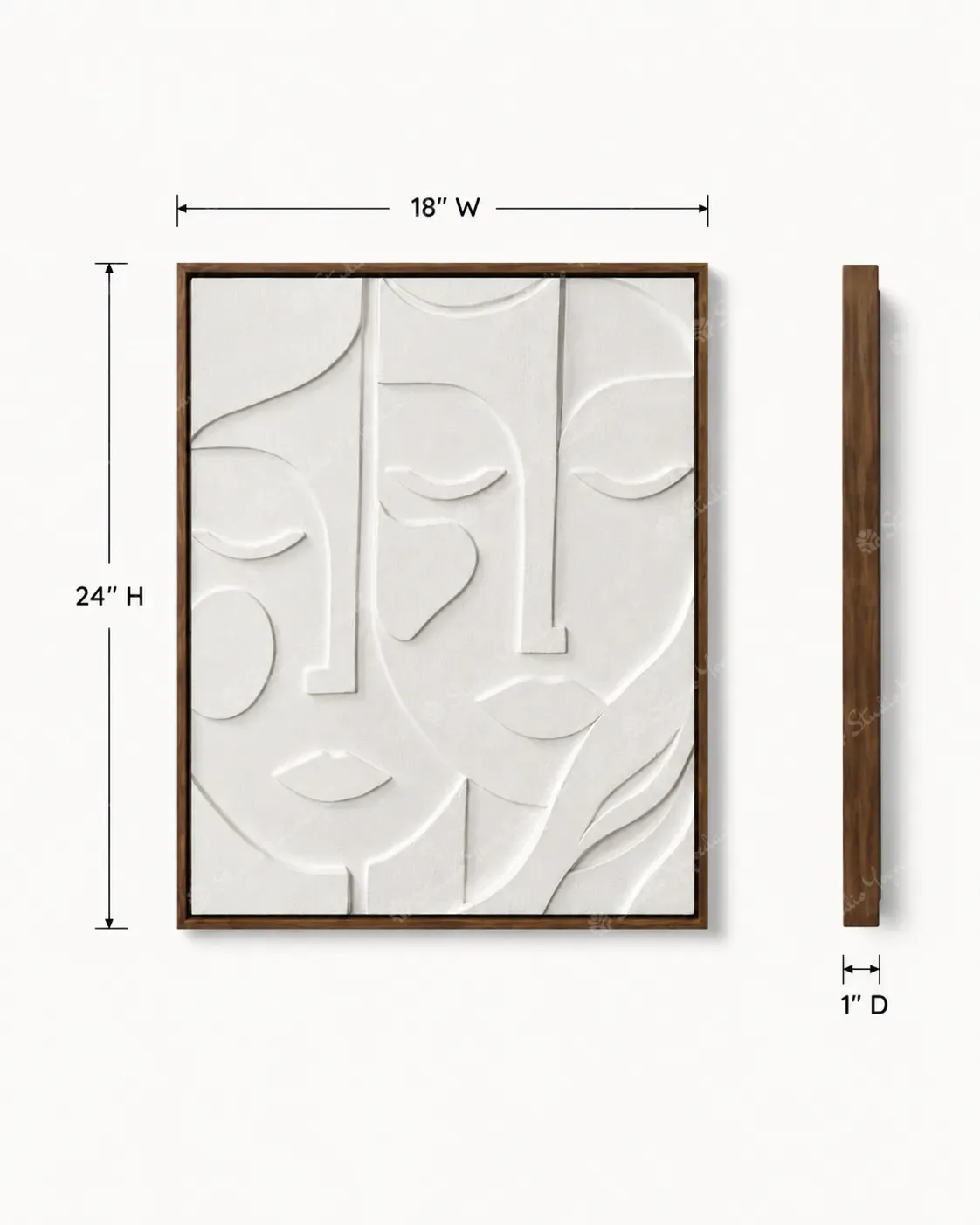 White Rhythm Relief Panel - Image 4