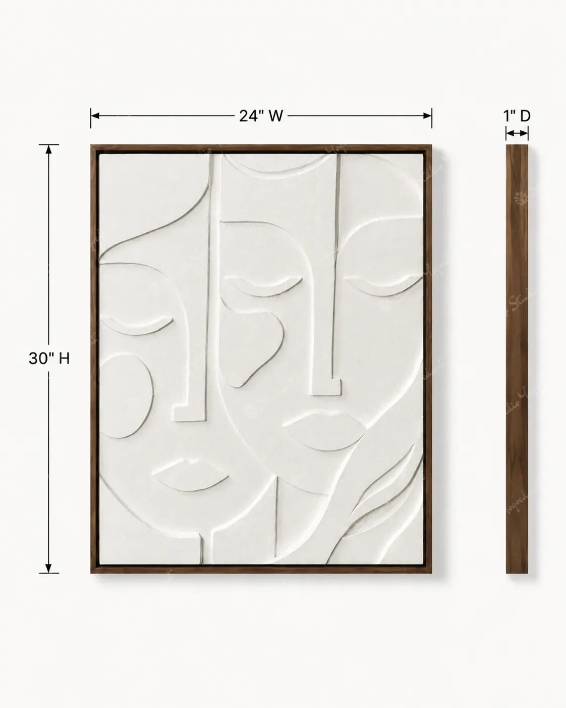 White Rhythm Relief Panel - Image 5