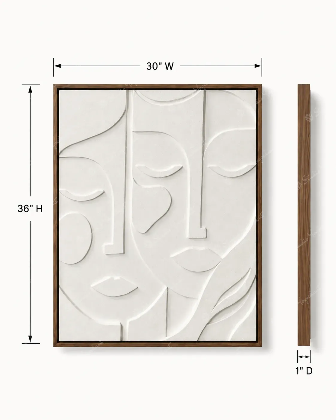 White Rhythm Relief Panel - Image 6