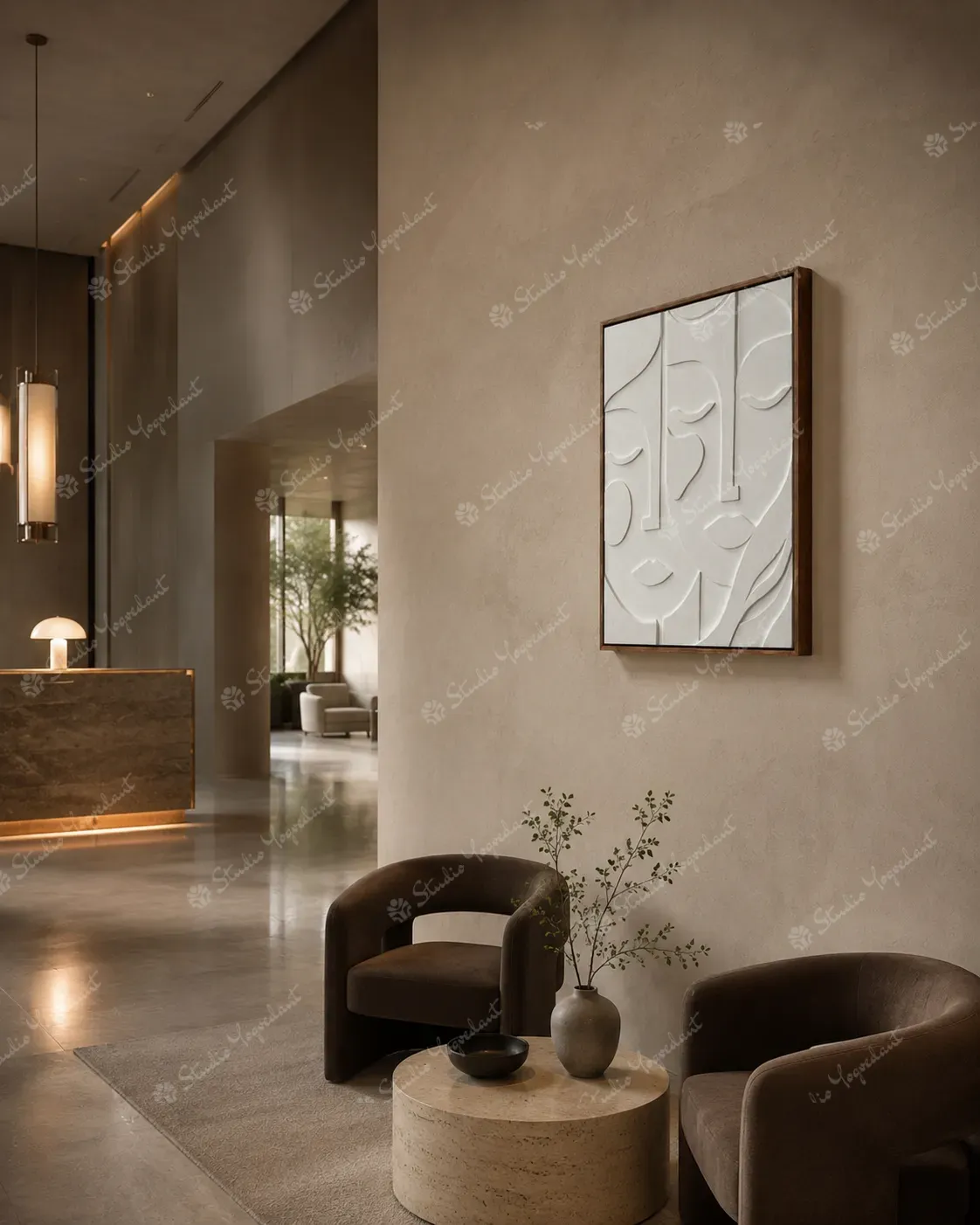 White Rhythm Relief Panel - Image 9