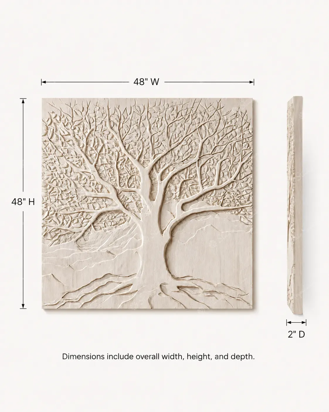 Tree of Life Textured Wall Relief - Image 4