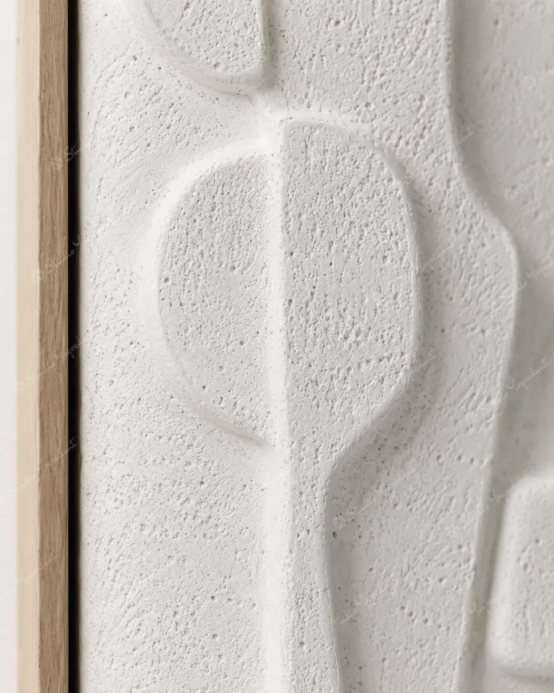 Brutalist Small White Relief Tile - Image 2