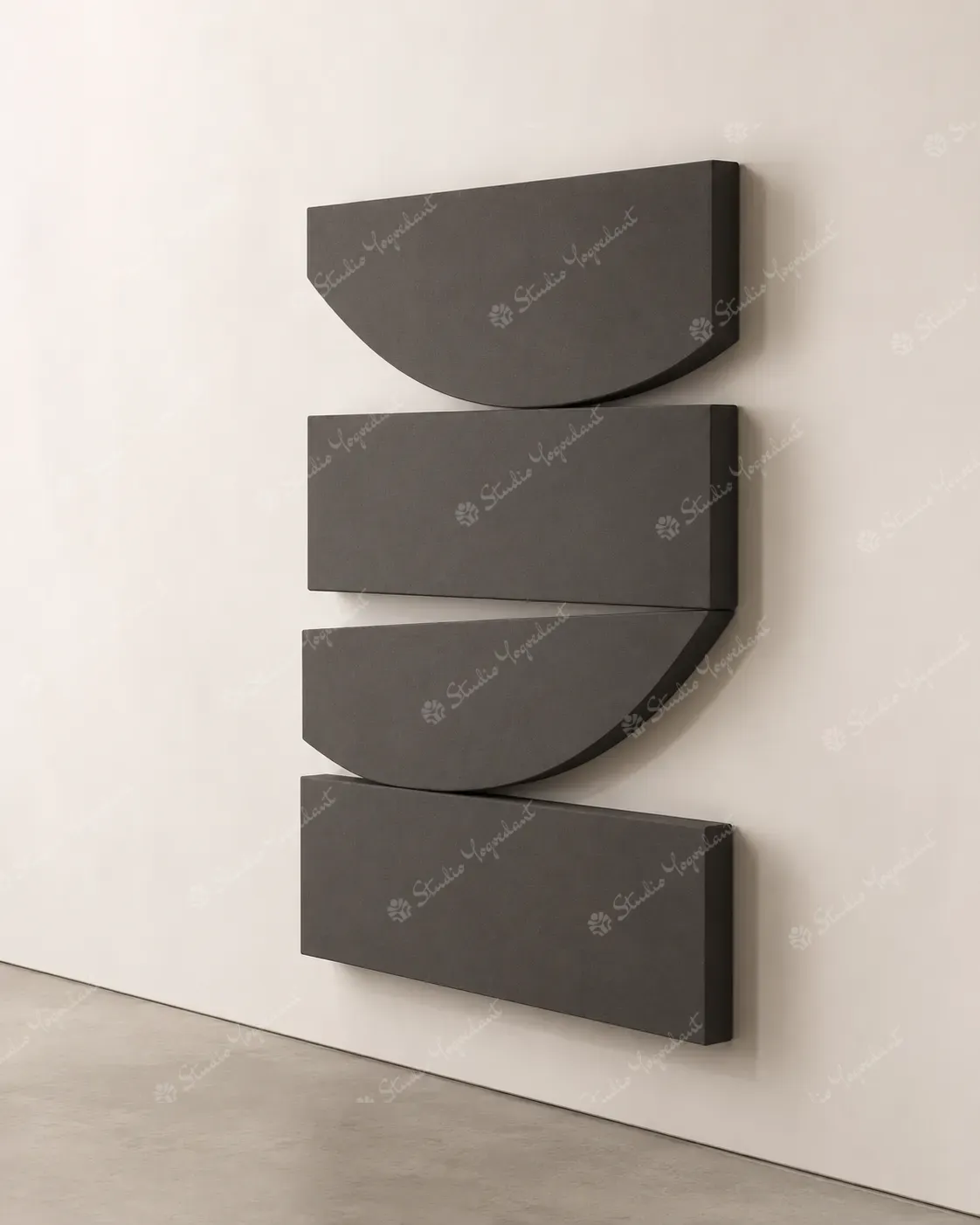 Architectural Half-Moon Wall Relief - Image 6