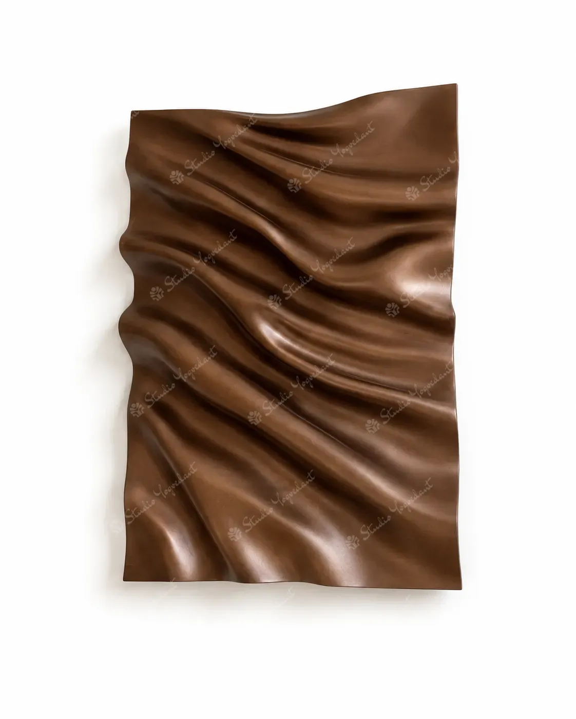 Brown Wave Relief Panel