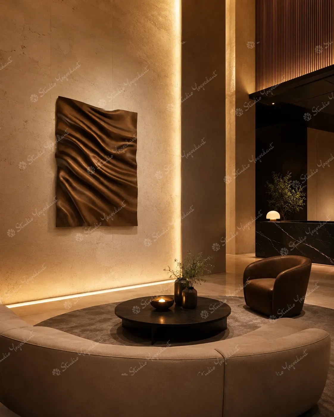 Brown Wave Relief Panel - Image 8