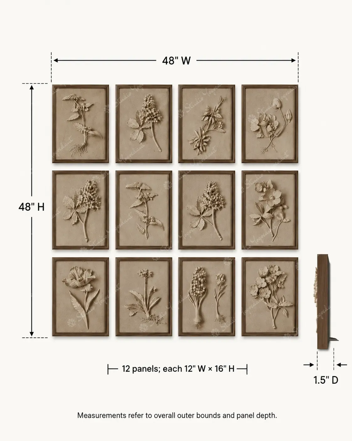 Mini Botanical Relief Grid - Image 4