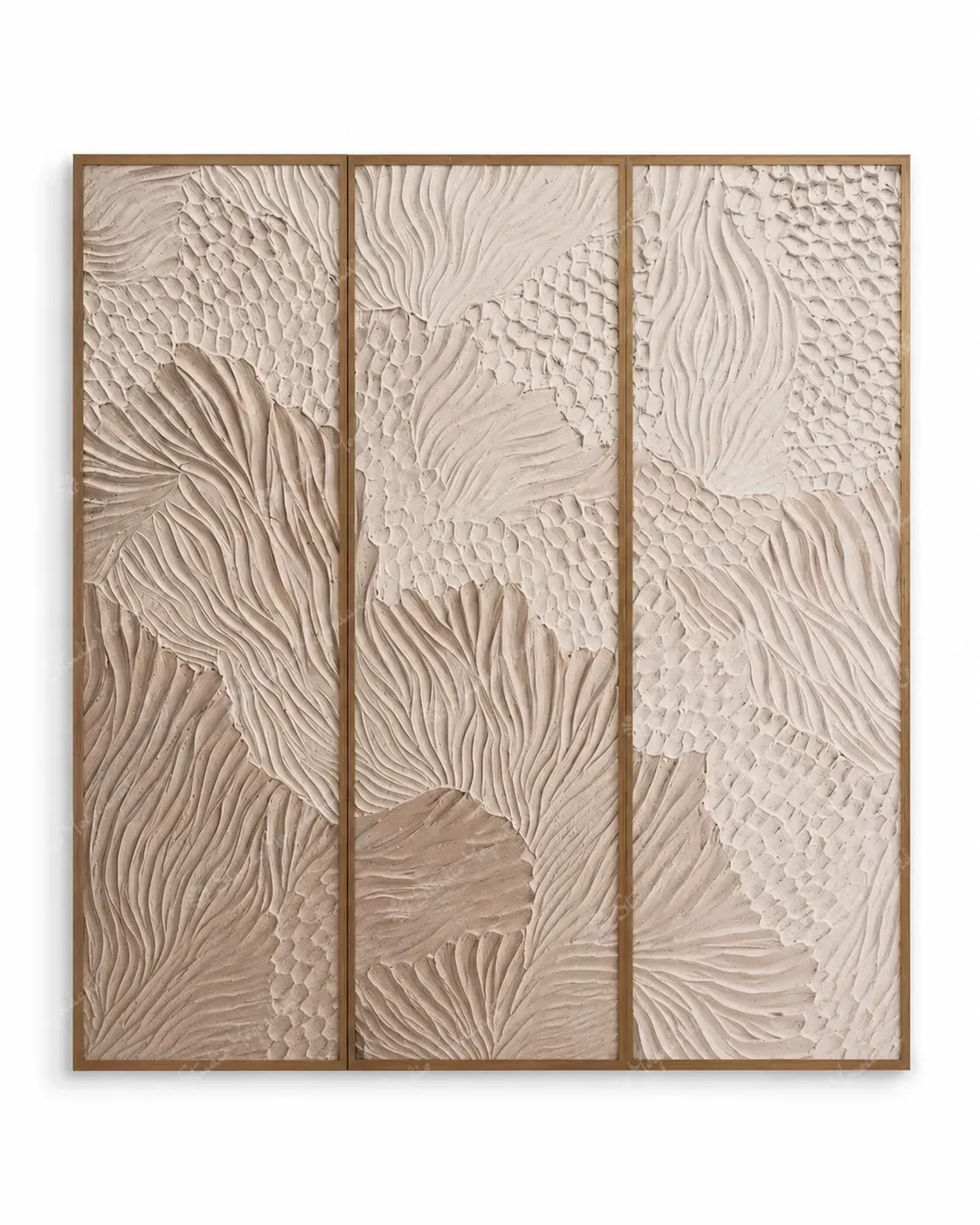 Botanical Fan Relief Wall Panels