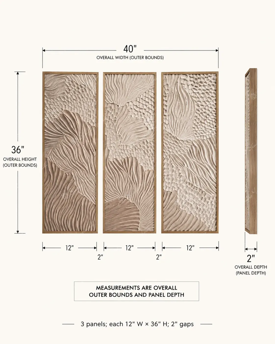 Botanical Fan Relief Wall Panels - Image 4
