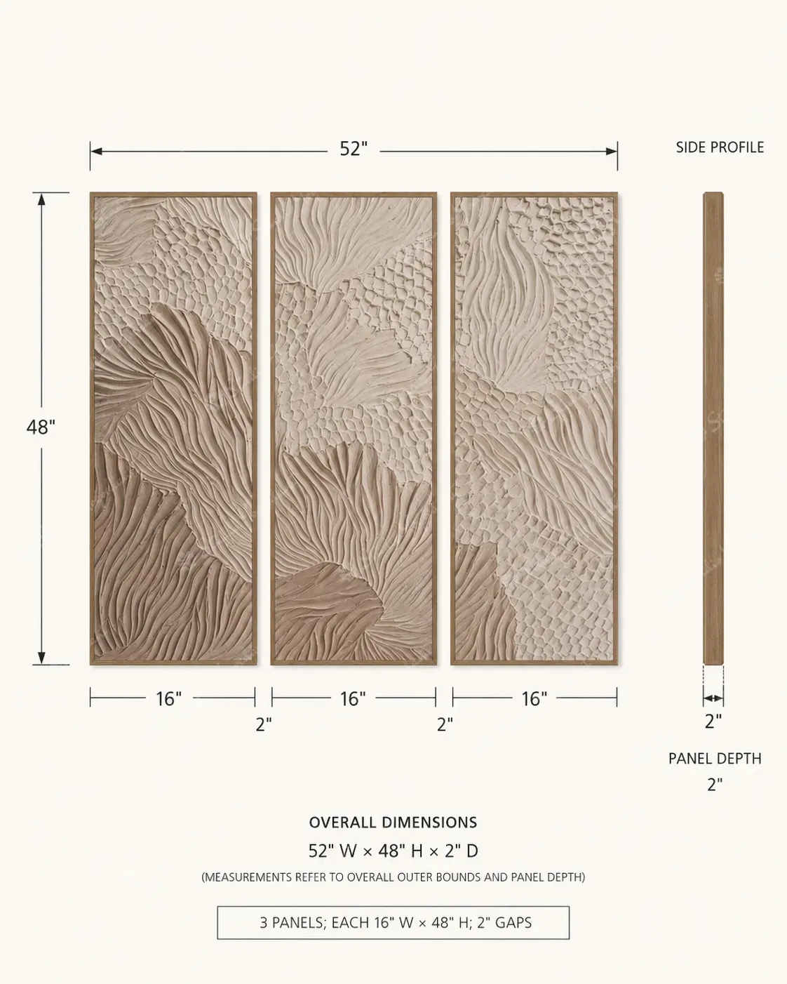 Botanical Fan Relief Wall Panels - Image 5