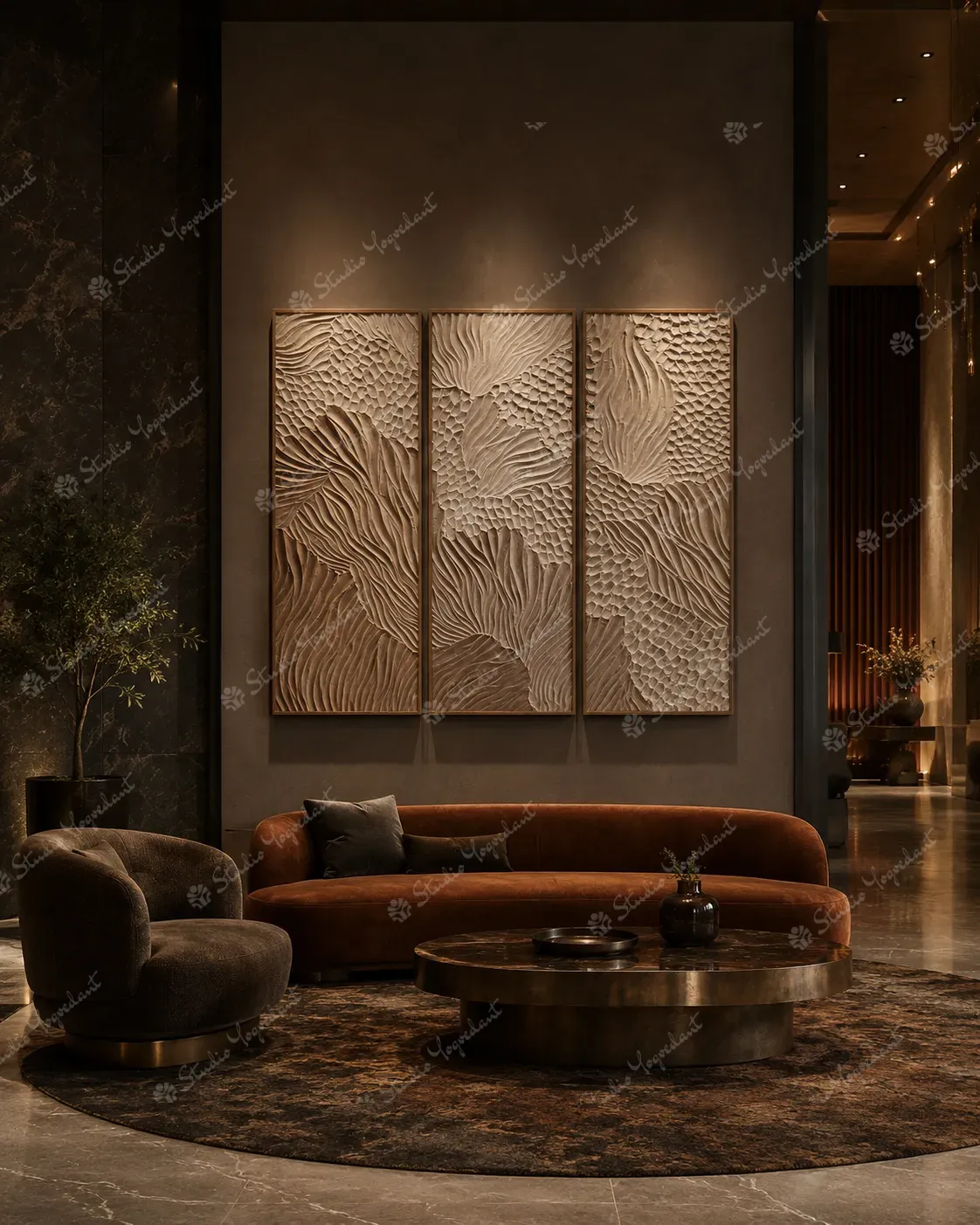 Botanical Fan Relief Wall Panels - Image 9