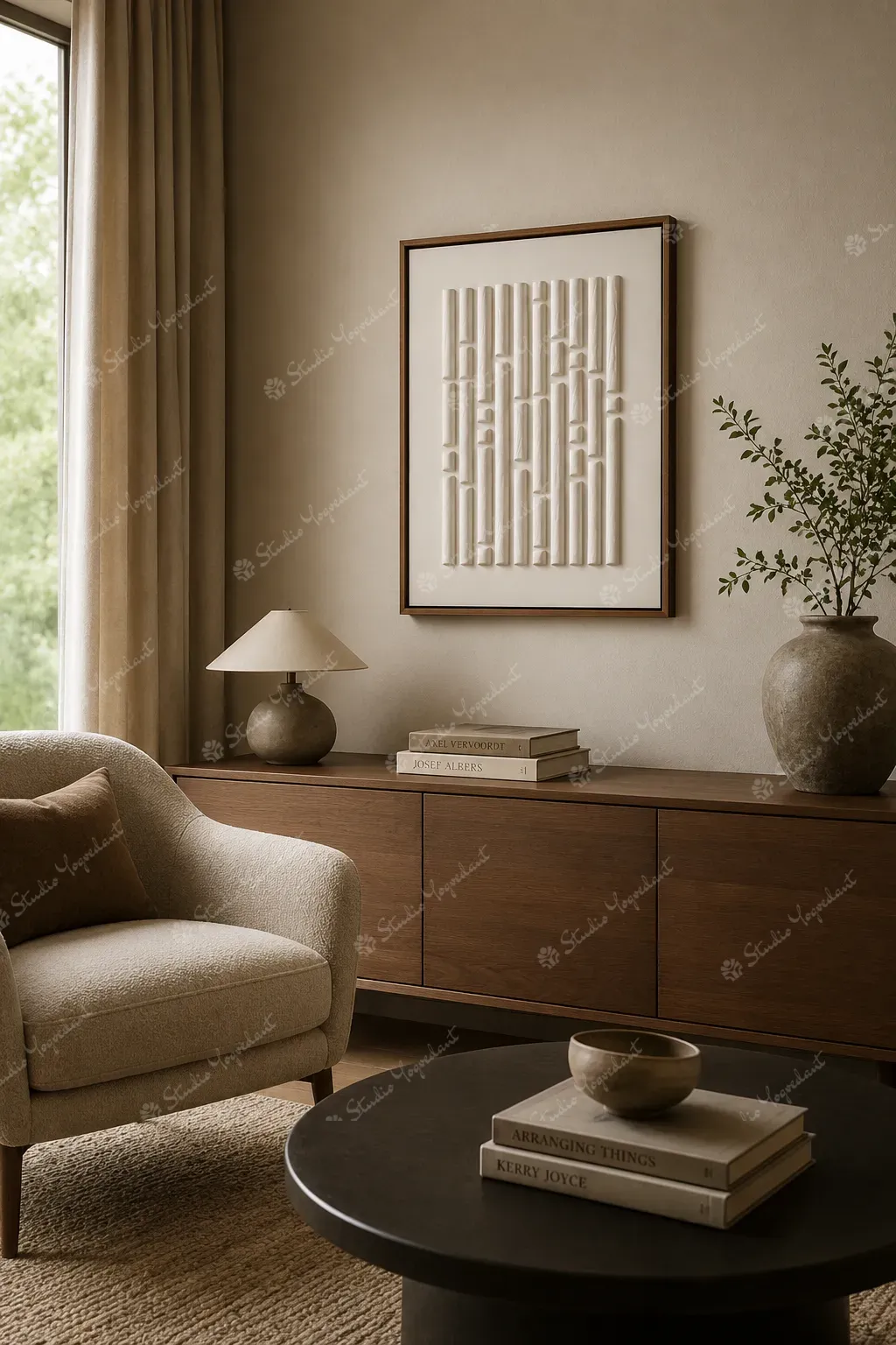 Vertical Reed Line Artwork - Image 8