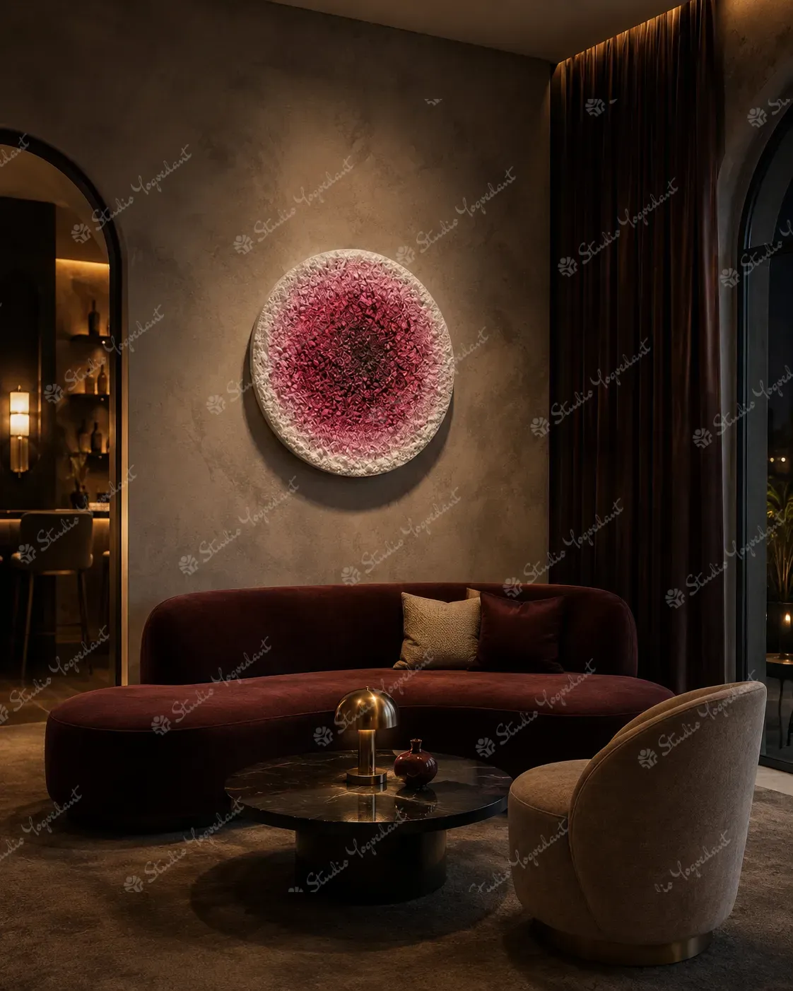 Blush Burst Circular Wall Art - Image 9