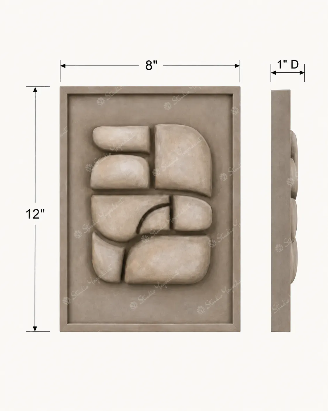 Abstract Plaster Relief wall art - Image 4