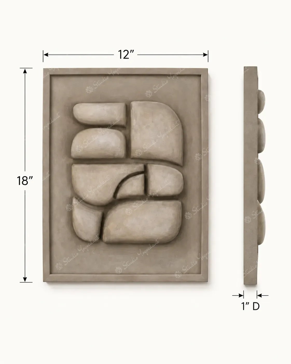 Abstract Plaster Relief wall art - Image 5