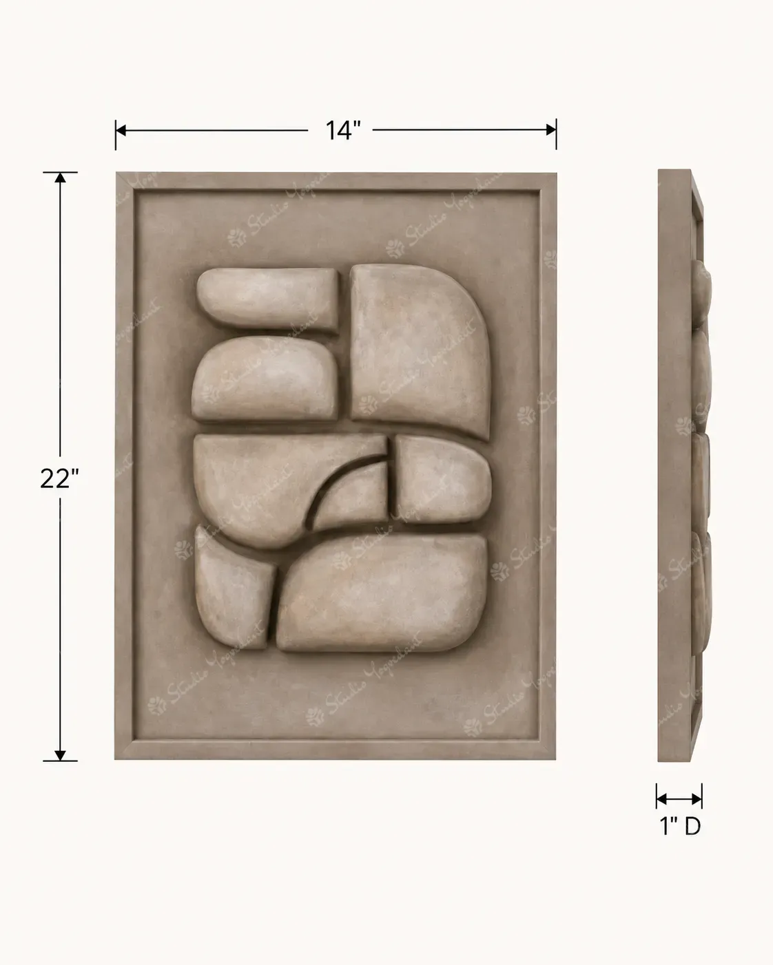 Abstract Plaster Relief wall art - Image 6
