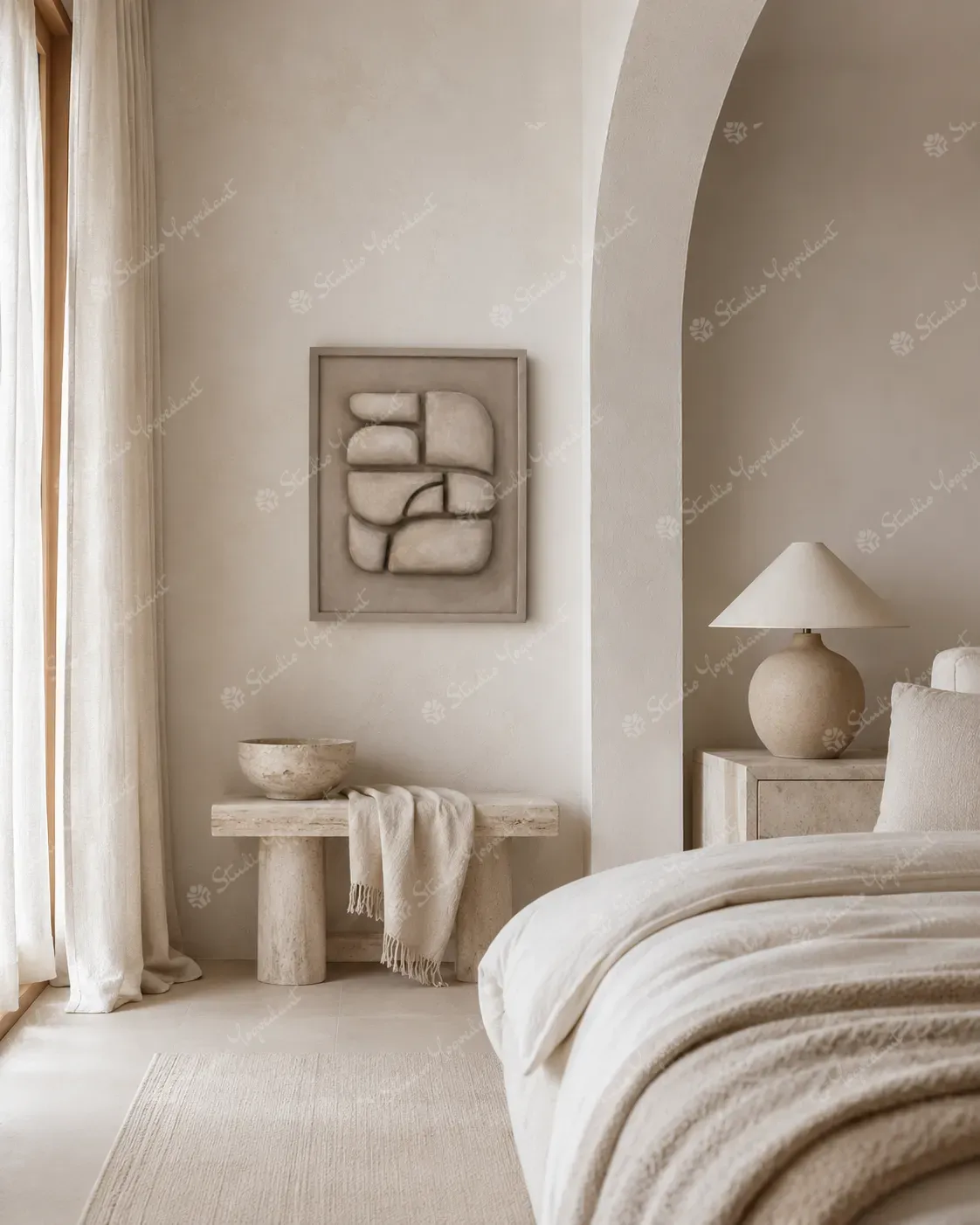 Abstract Plaster Relief wall art - Image 9