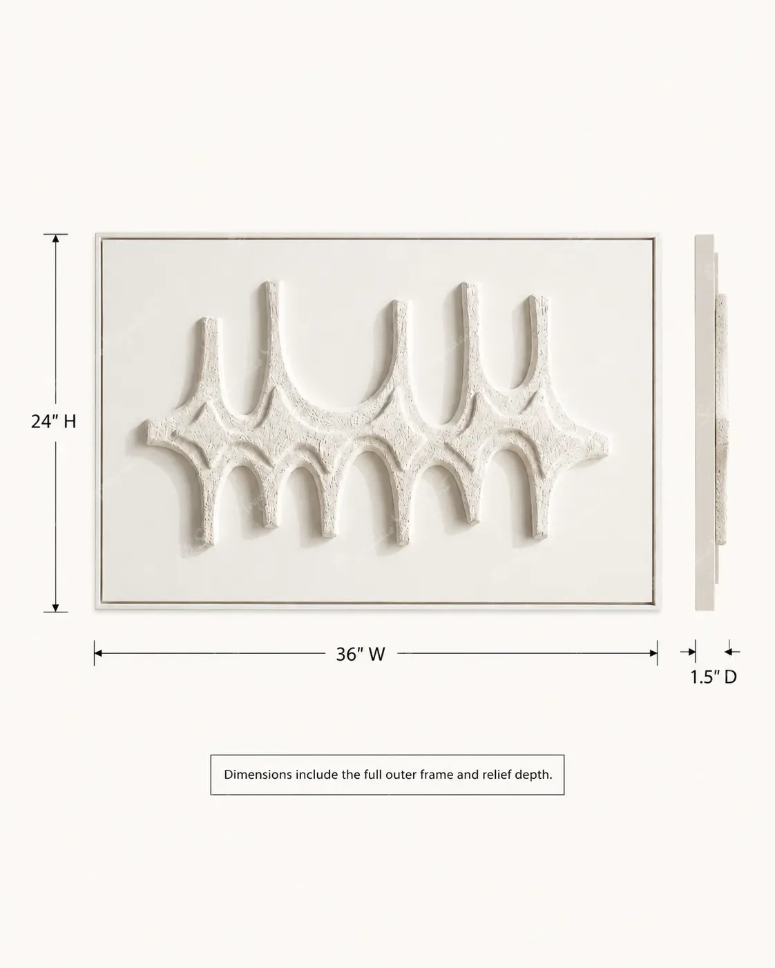 White Arcade Relief Panel - Image 5