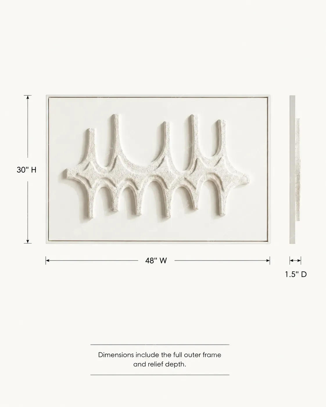 White Arcade Relief Panel - Image 6