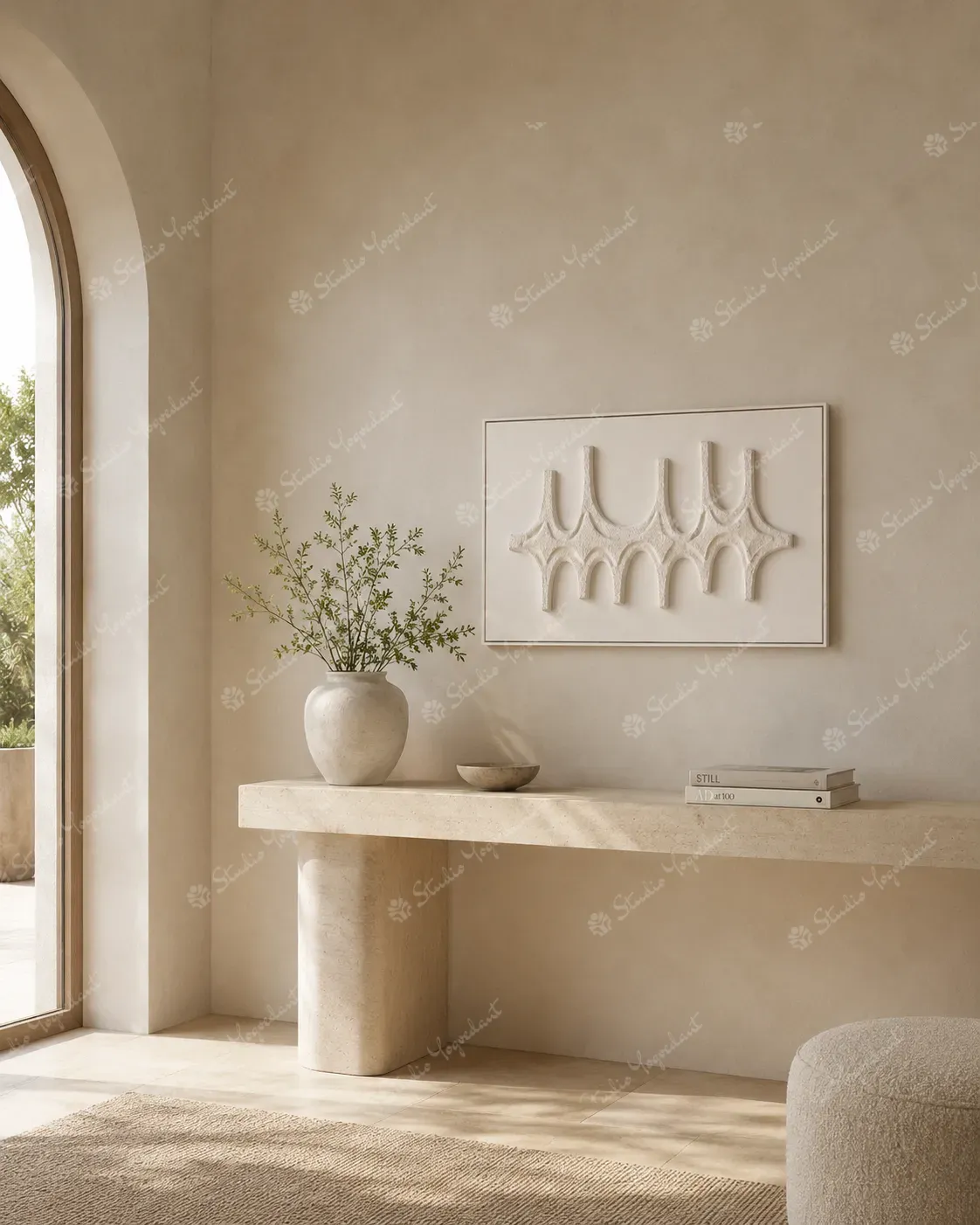 White Arcade Relief Panel - Image 8