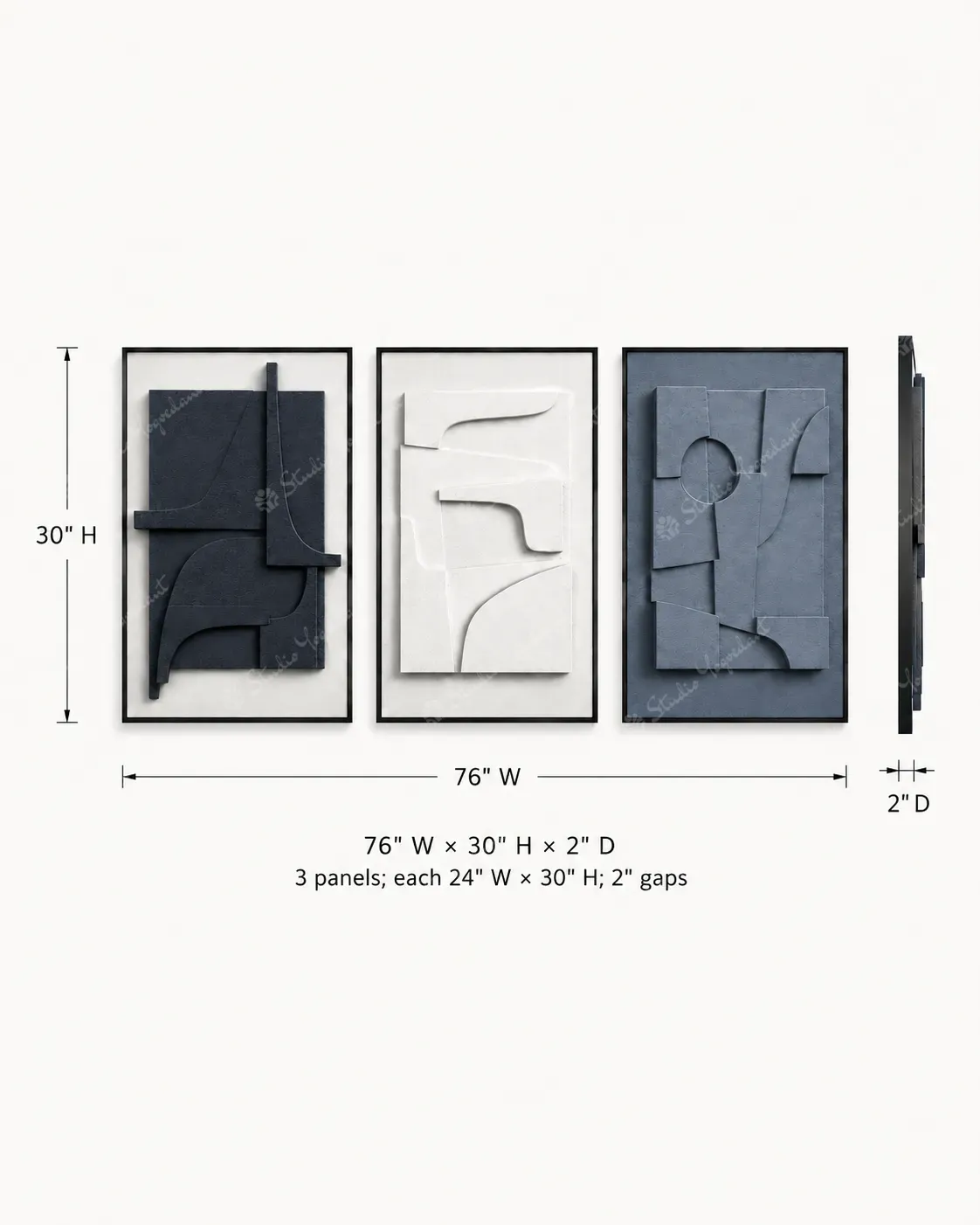 Monochrome Relief Wall art - Image 4