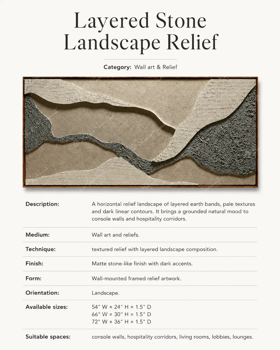 Layered Stone Landscape Relief - Image 3