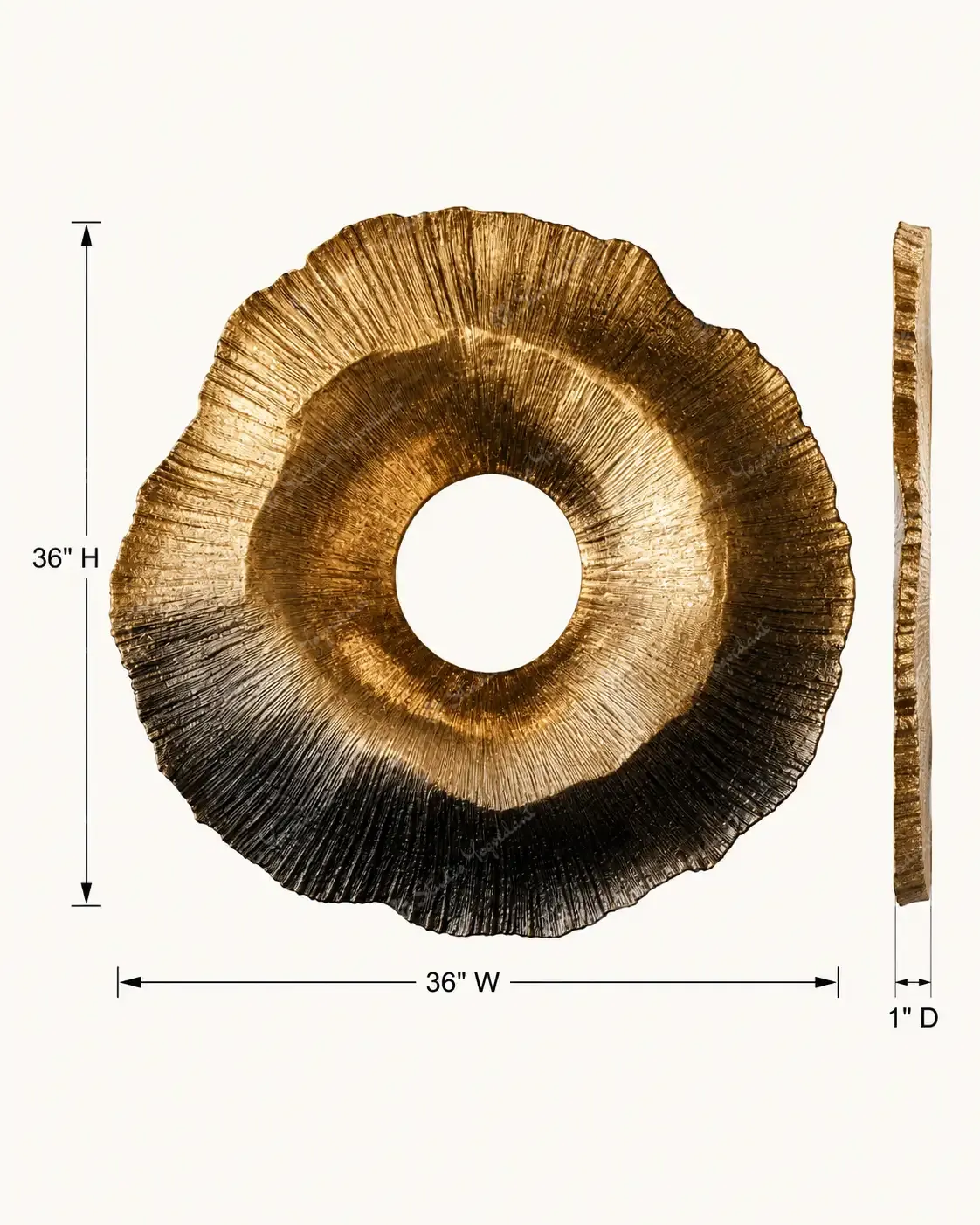 Golden Ripple Halo Wall Art - Image 4