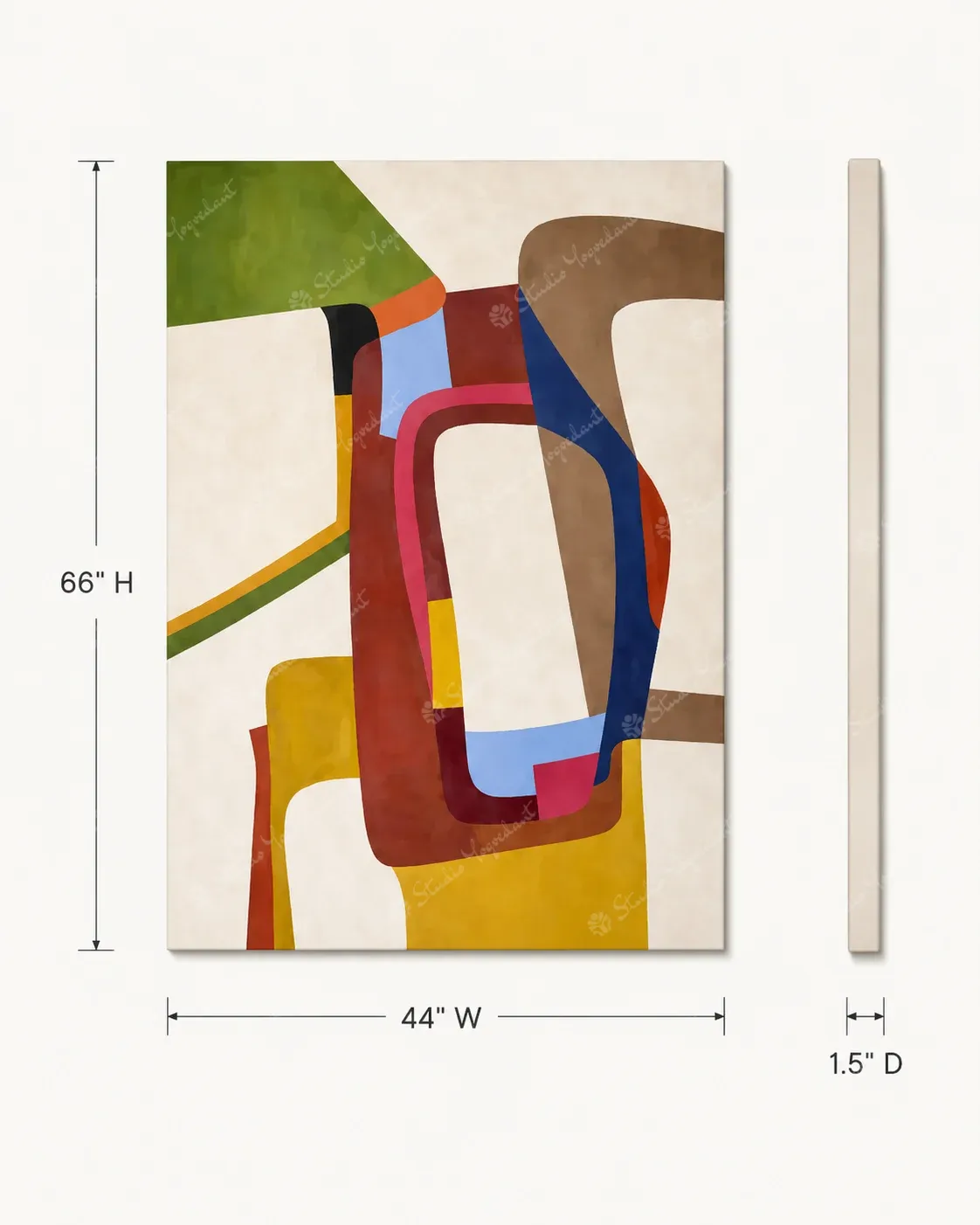Modern Abstract Canvas Study - Image 4