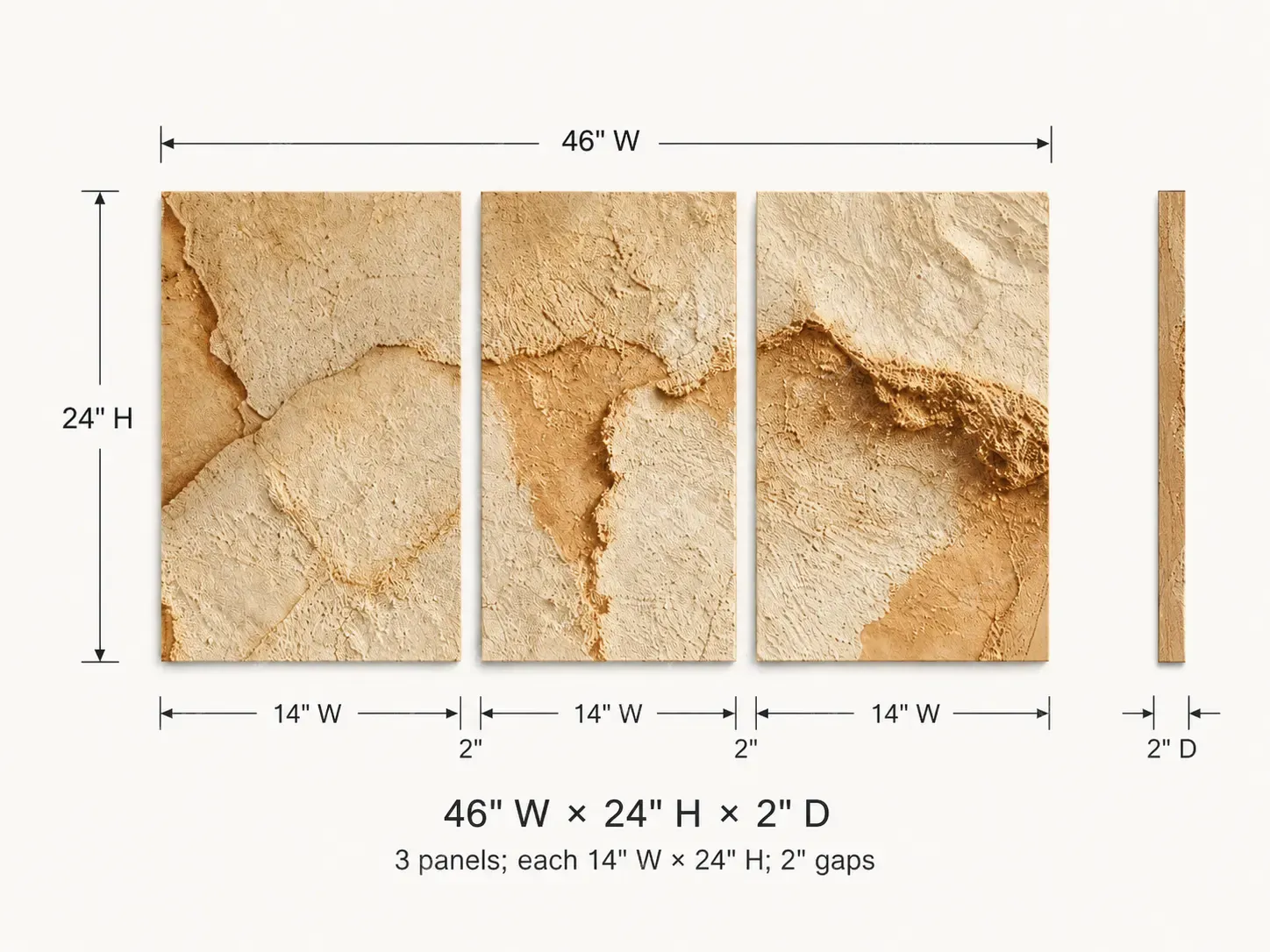 Sandstone Fragment Triptych - Image 5
