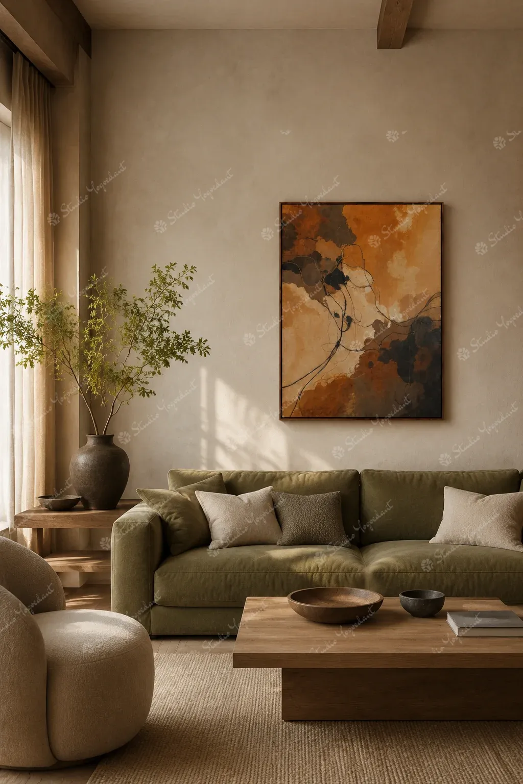Textured Abstract Studio Painting - Image 8