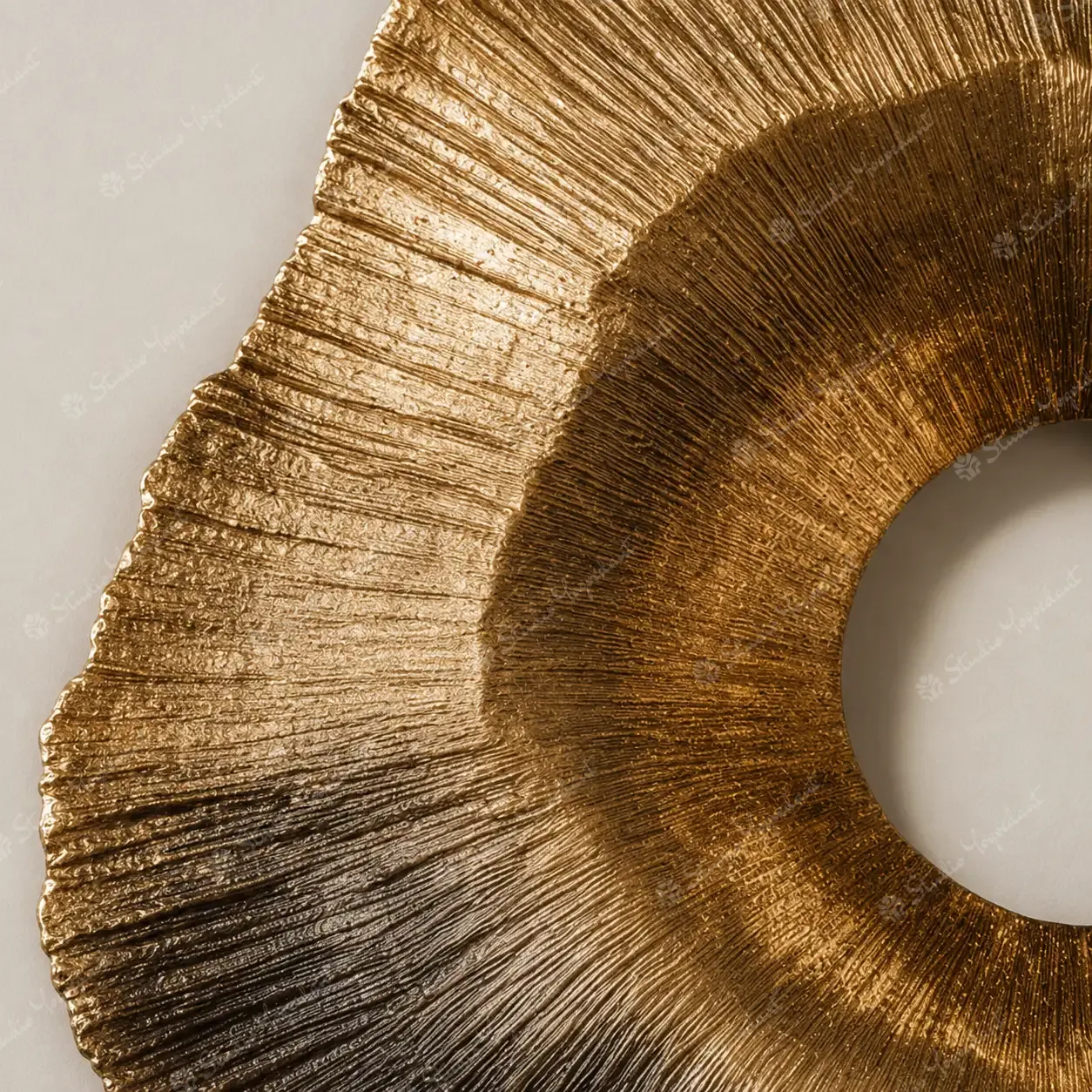 Golden Ripple Halo Wall Art - Image 2