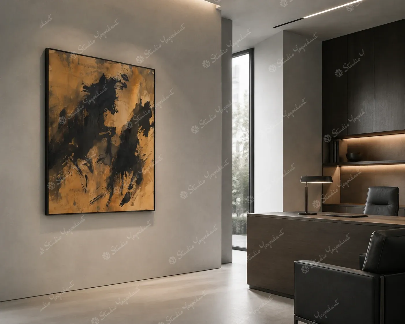 Soft Neutral Abstract Field Painting - Image 7