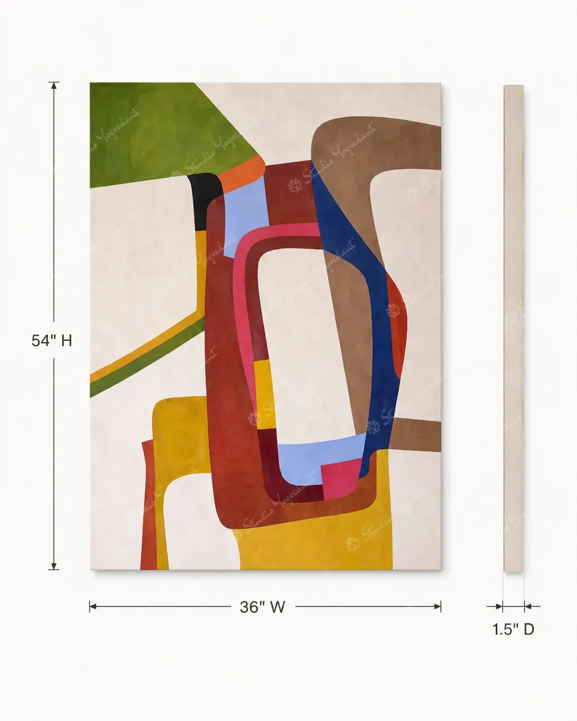 Modern Abstract Canvas Study - Image 5