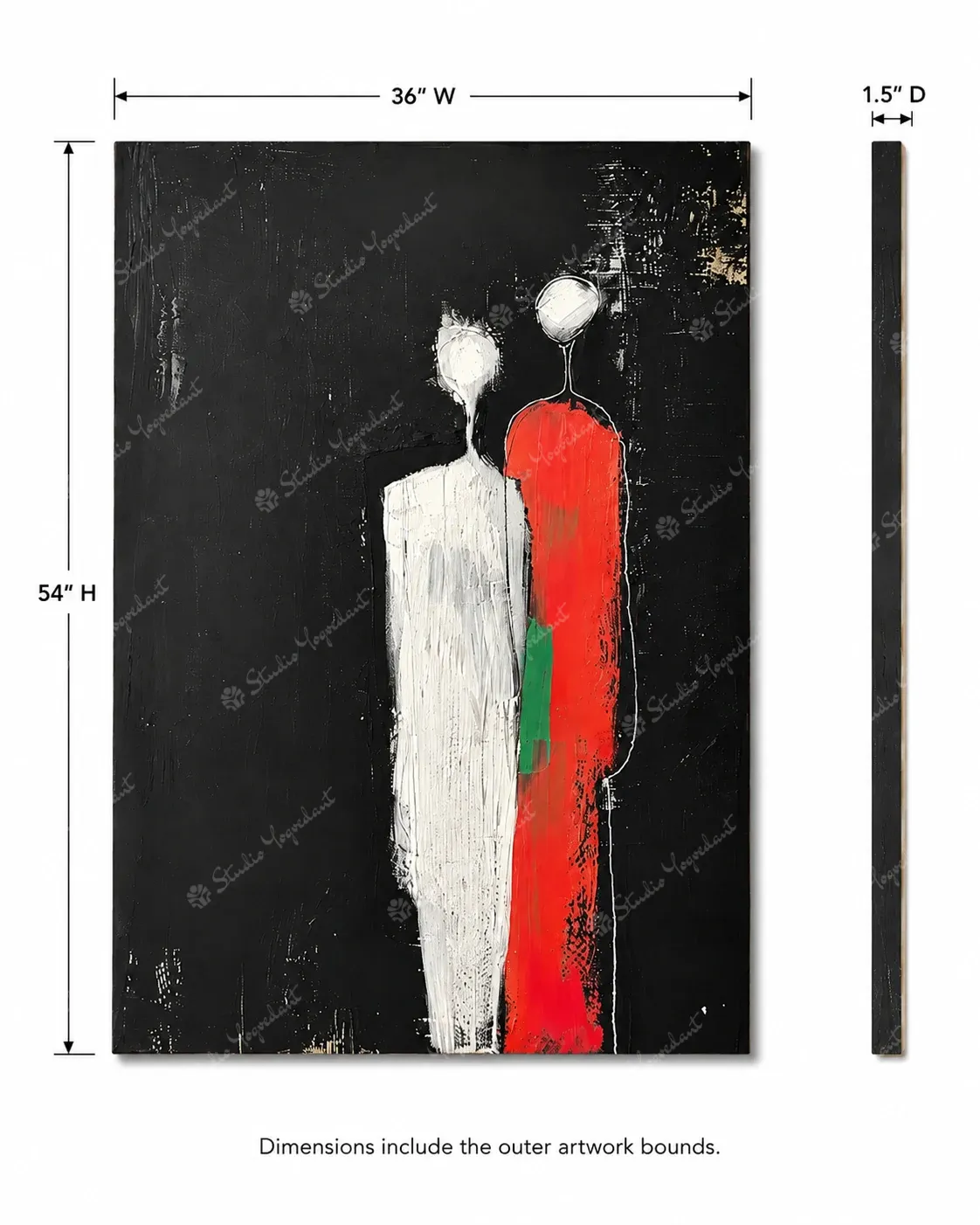 Abstract Human Forms Painting - Image 5