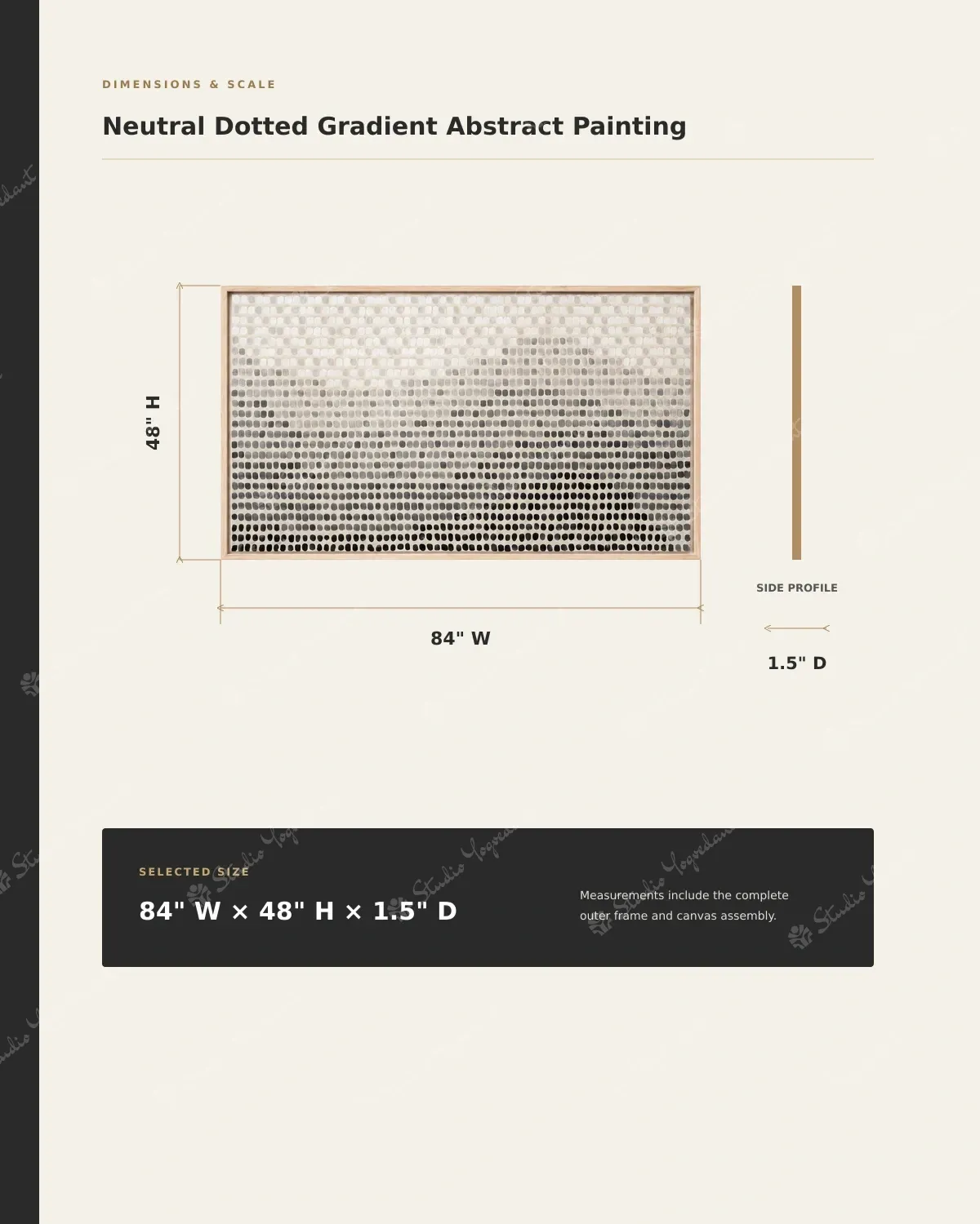 Neutral Dotted Gradient Abstract Painting - Image 4