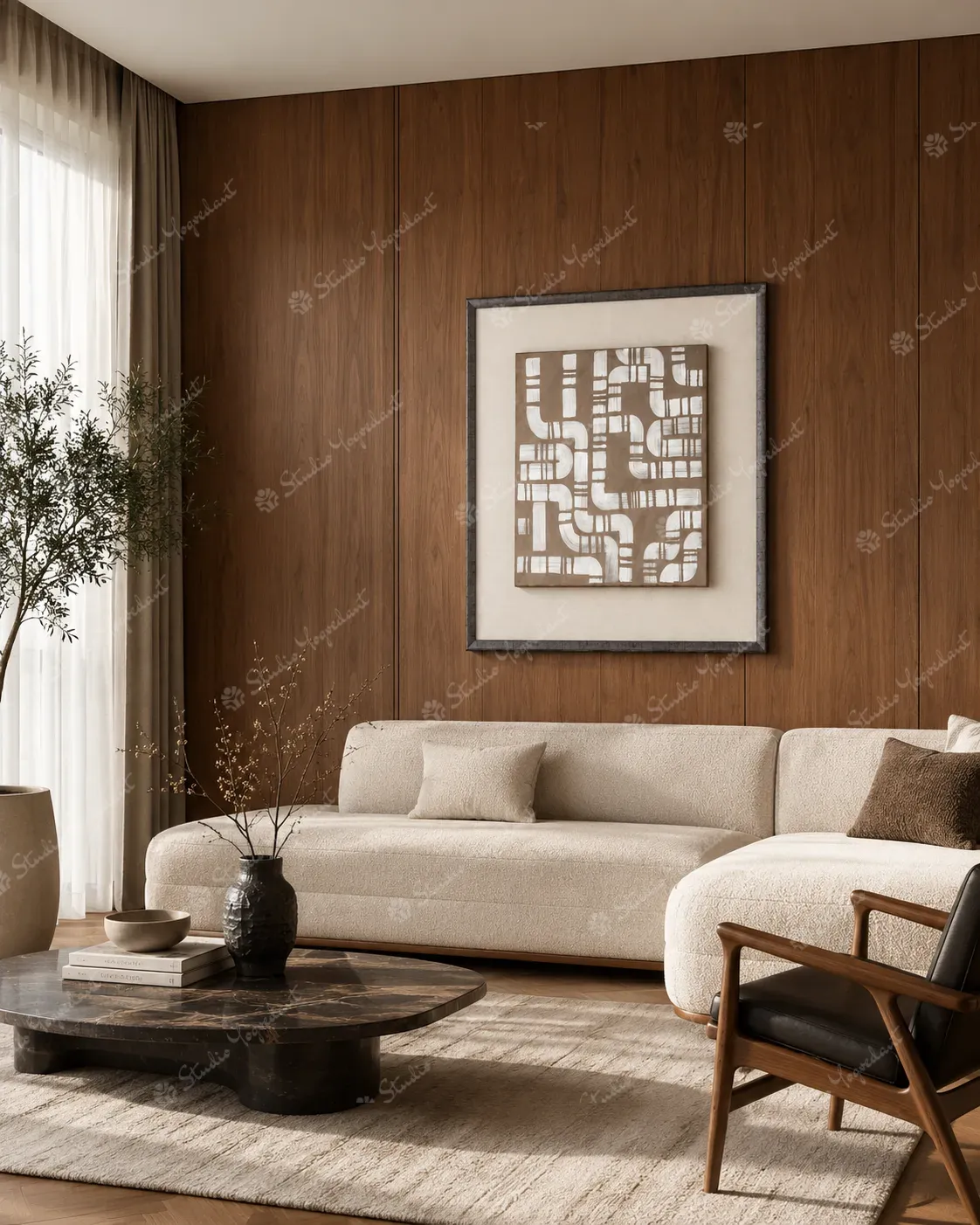 Gallery Neutral Abstract Painting - Image 7