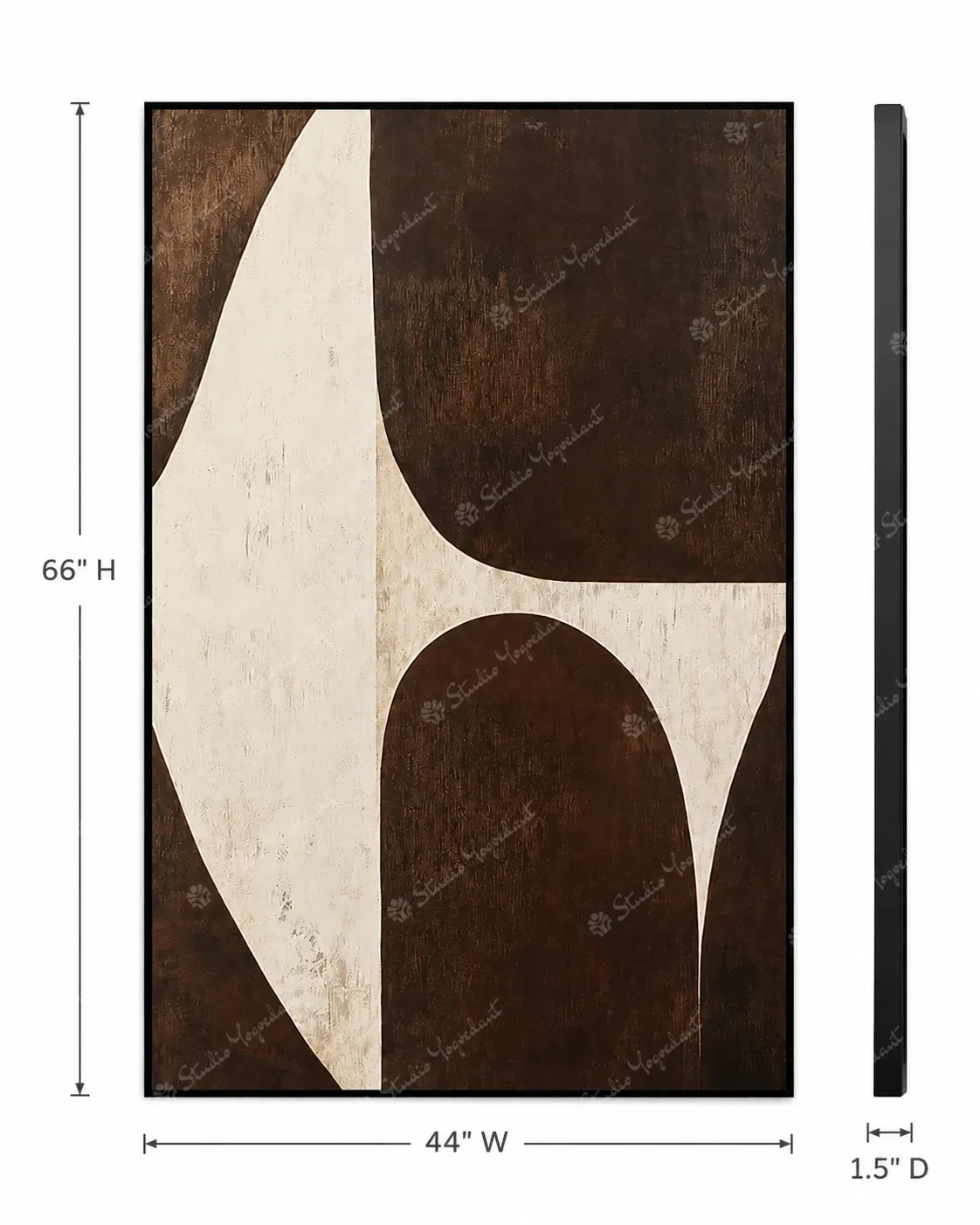 Layered Earth Abstract Painting - Image 4