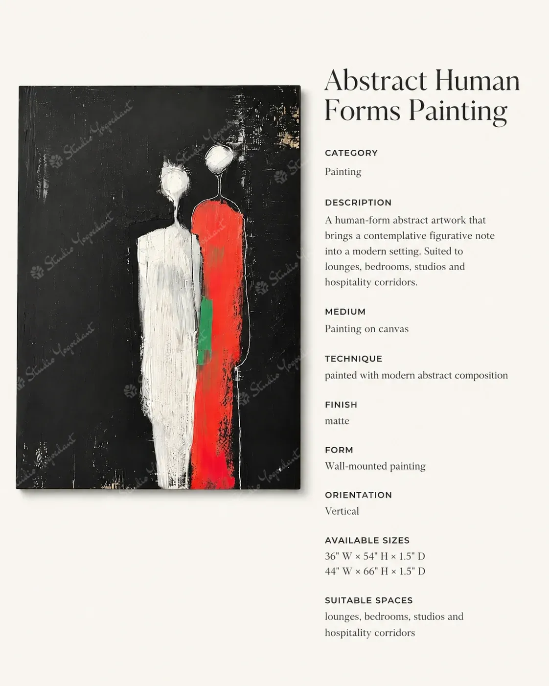 Abstract Human Forms Painting - Image 3