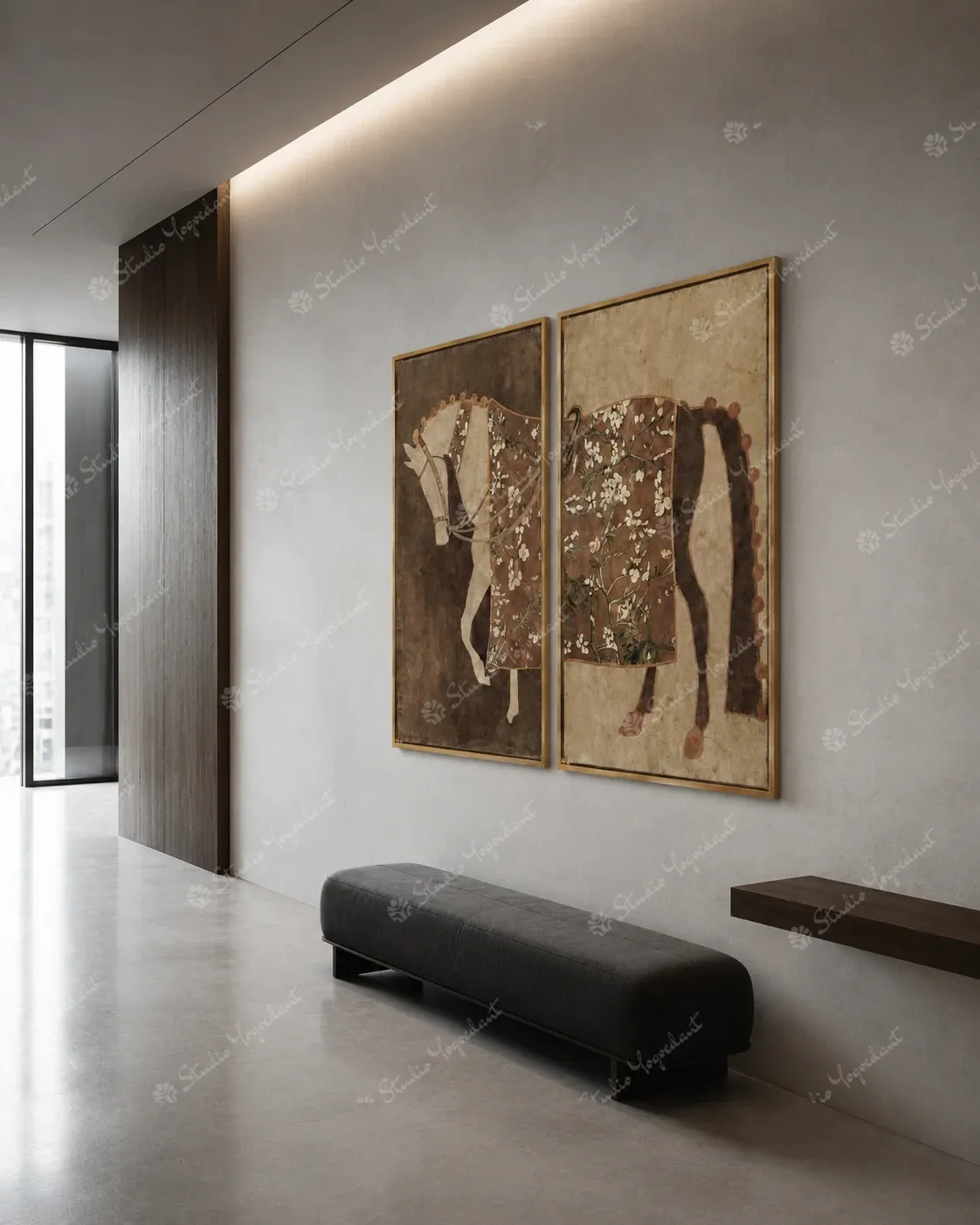 Muted Architectural Abstract Canvas - Image 8