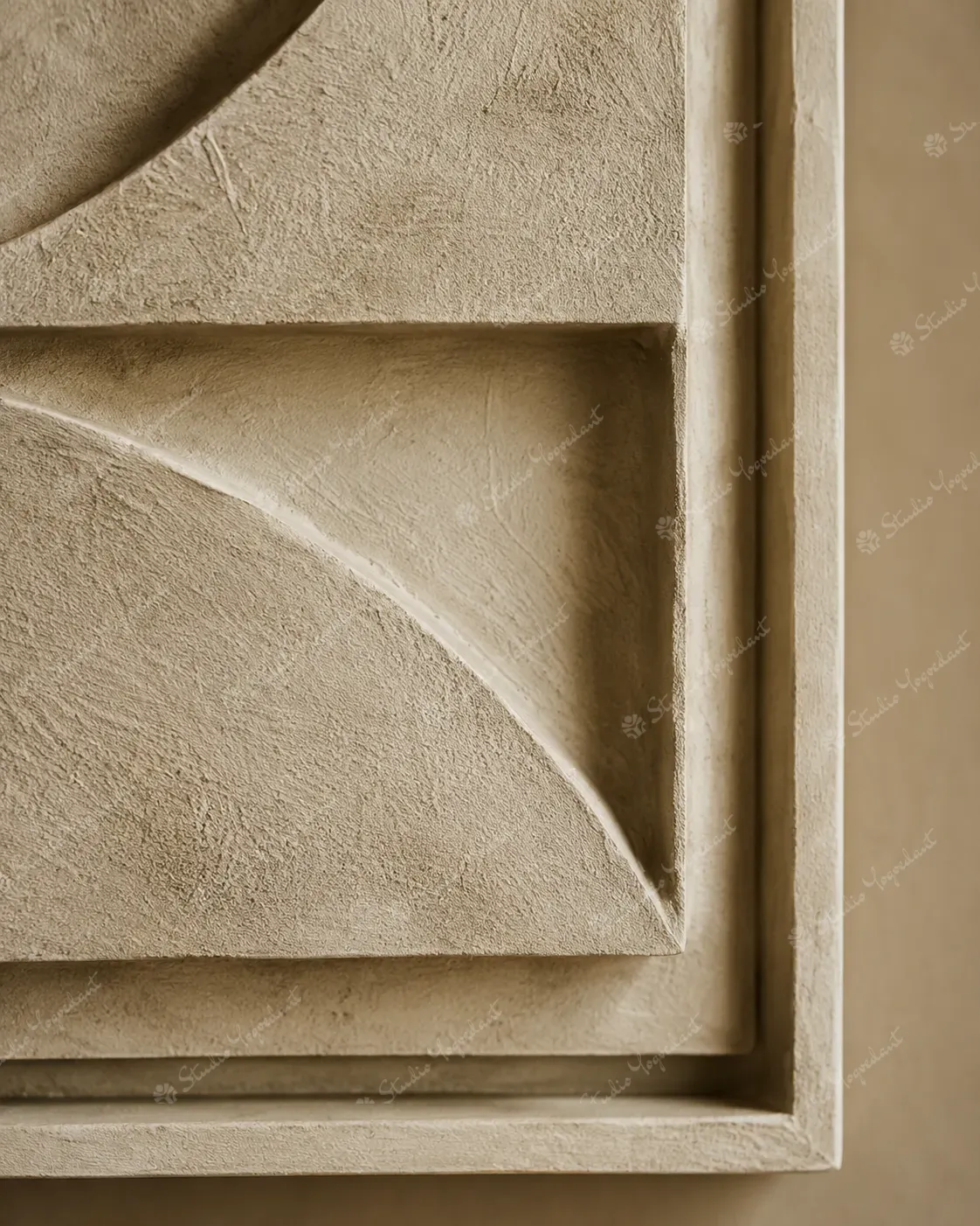 Soft Geometry Relief Triptych - Image 2