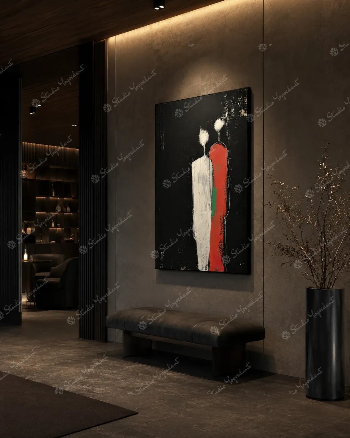 Abstract Human Forms Painting - Image 7
