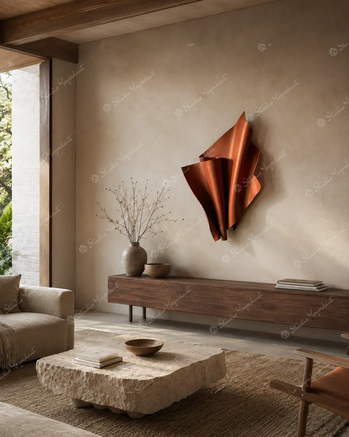 Copper Fold Wall Sculpture - Image 8