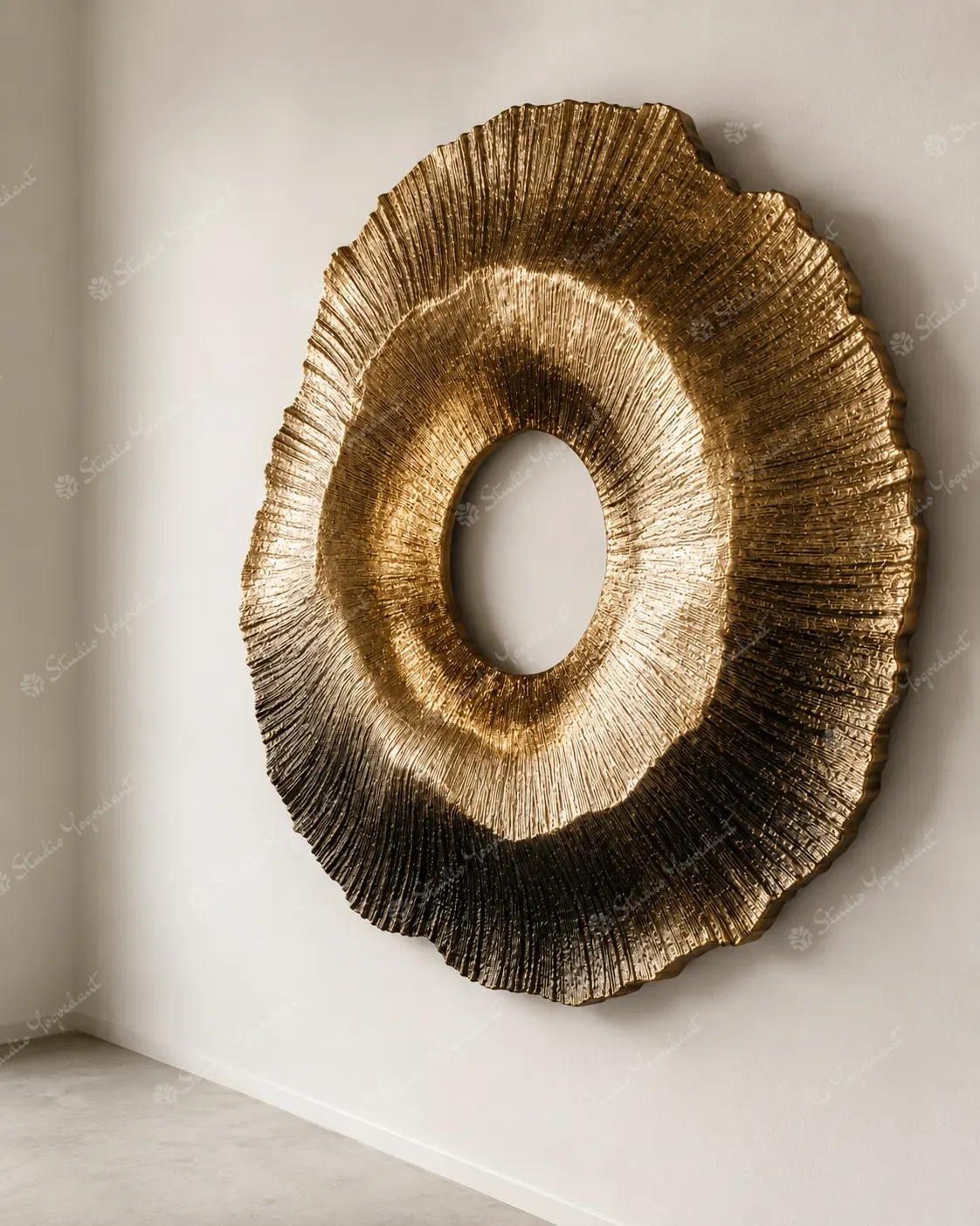 Golden Ripple Halo Wall Art - Image 7