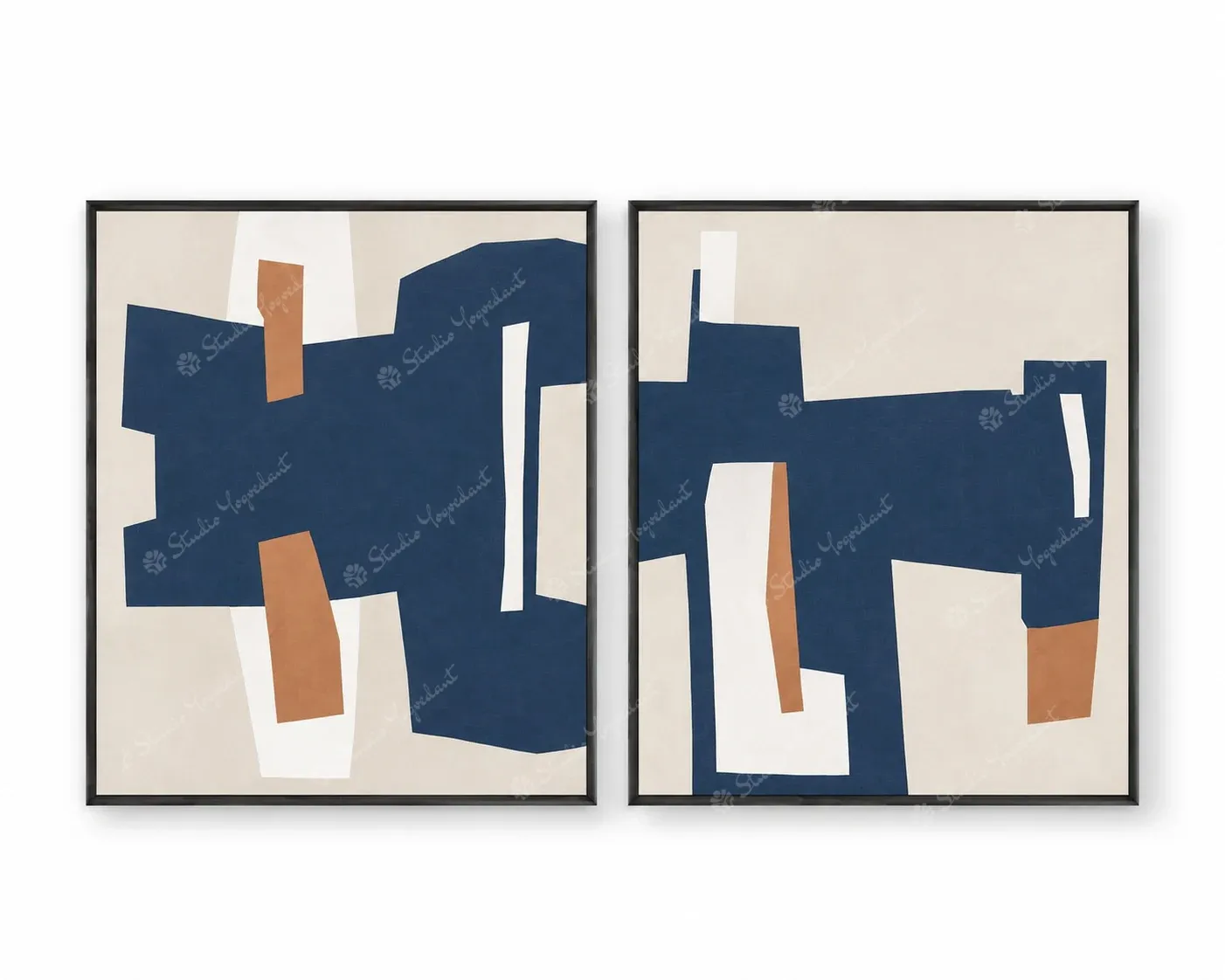 Minimal Layered Wall Canvas Painting
