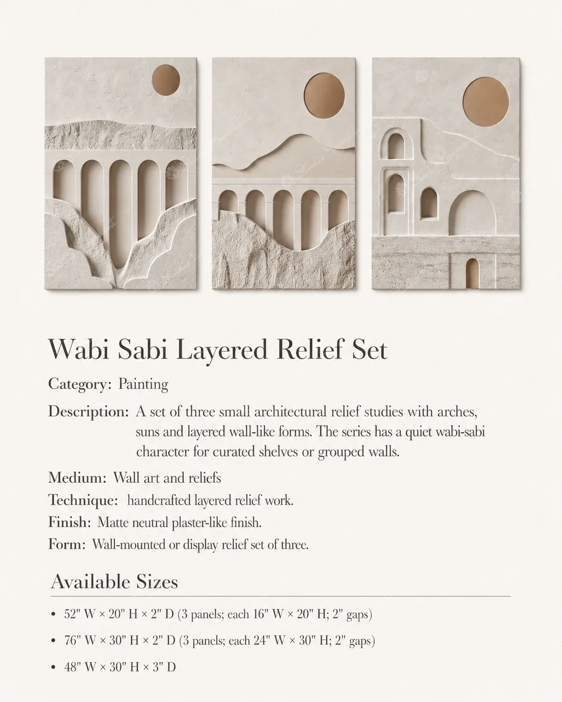 Wabi Sabi Layered Relief Set - Image 3
