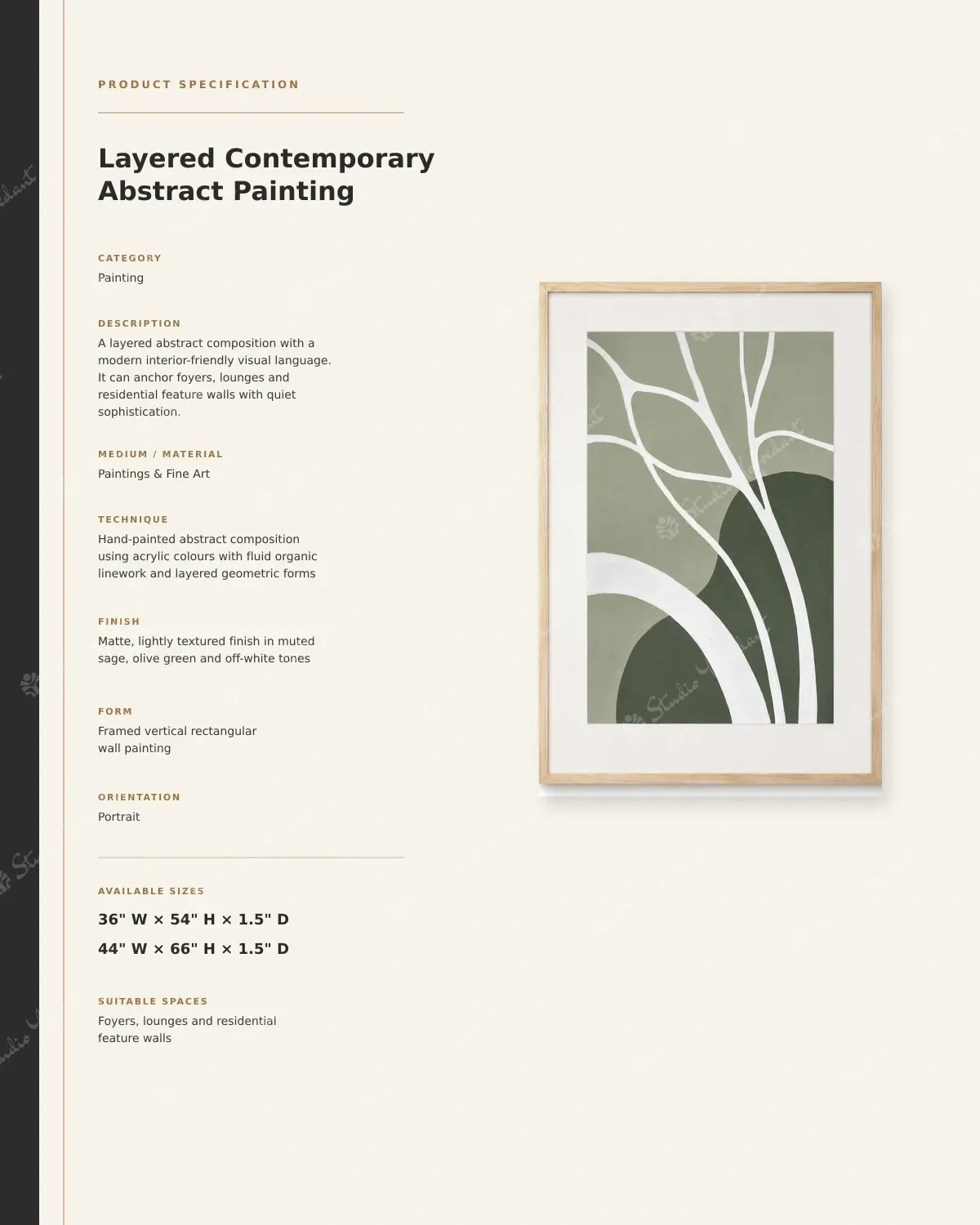 Layered Contemporary Abstract Painting - Image 3