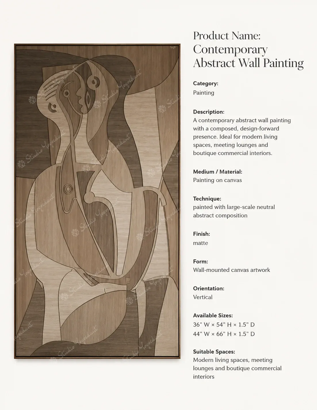 Contemporary Abstract Wall Painting - Image 3