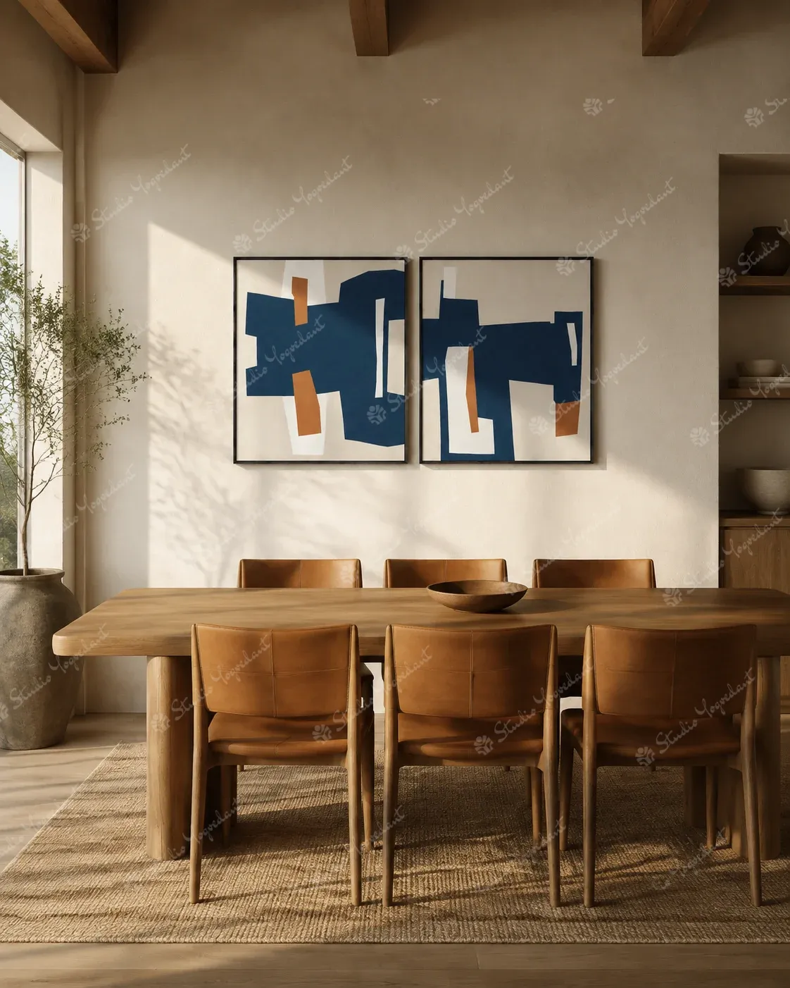 Minimal Layered Wall Canvas Painting - Image 7